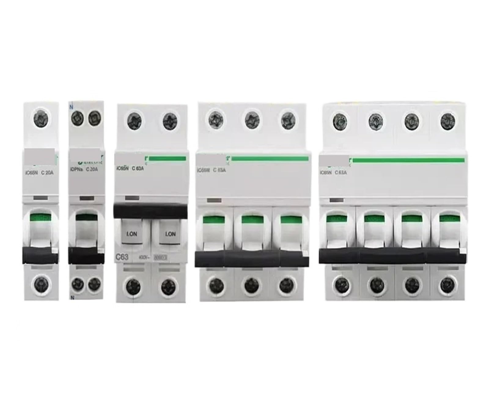 1PCS Luft Schalter Leitungsschutzschalter iC65N 1/2/3/4P Haushalt 1/2/4/6/10/16/20/25/32/40/50/63a Luft AC Schalter iC65N C/D(4P,20A) von QXYSLHKC