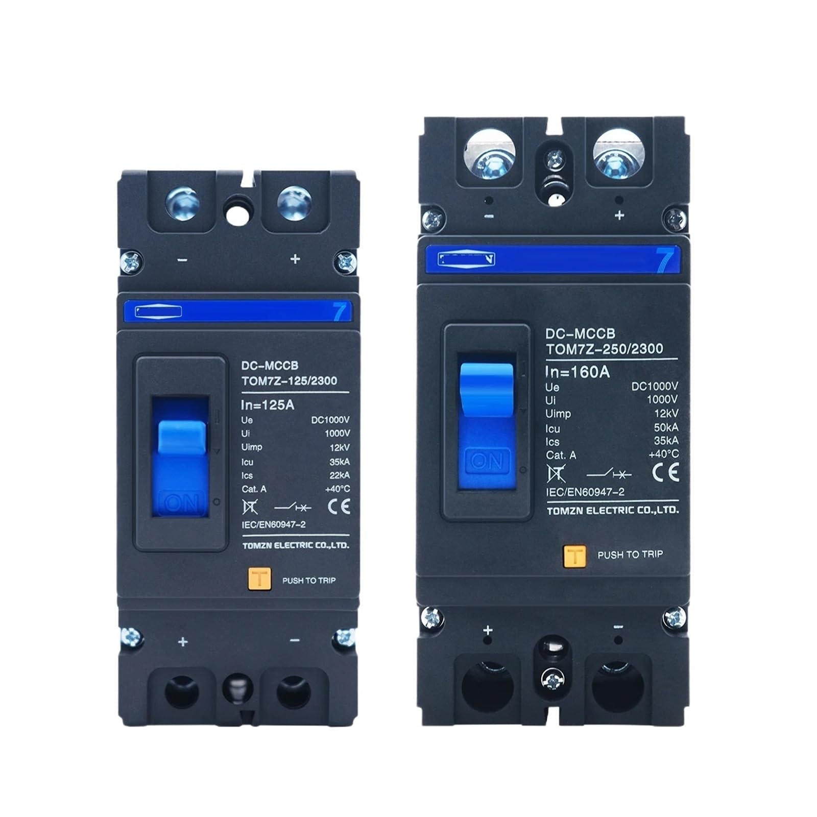 2P DC MCCB TOM7Z 1000V DC Solar Kompakt-leistungsschalter MCCB Überlast Schutz Schalter Protector for Solar Photovoltaik PV(150A) von QXYSLHKC