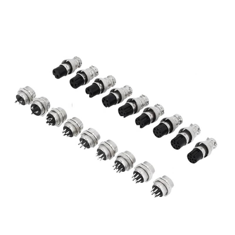 5/10/20Set GX12 GX16 GX20 2 3 4 5 6 7 8 9 10 12 14 15 Pin Männlich & Weiblich Docking Aviator Luftfahrt Steckdose Rundsteckverbinder(GX16,5 SETS(MALE FEMALE)_4P) von QXYSLHKC