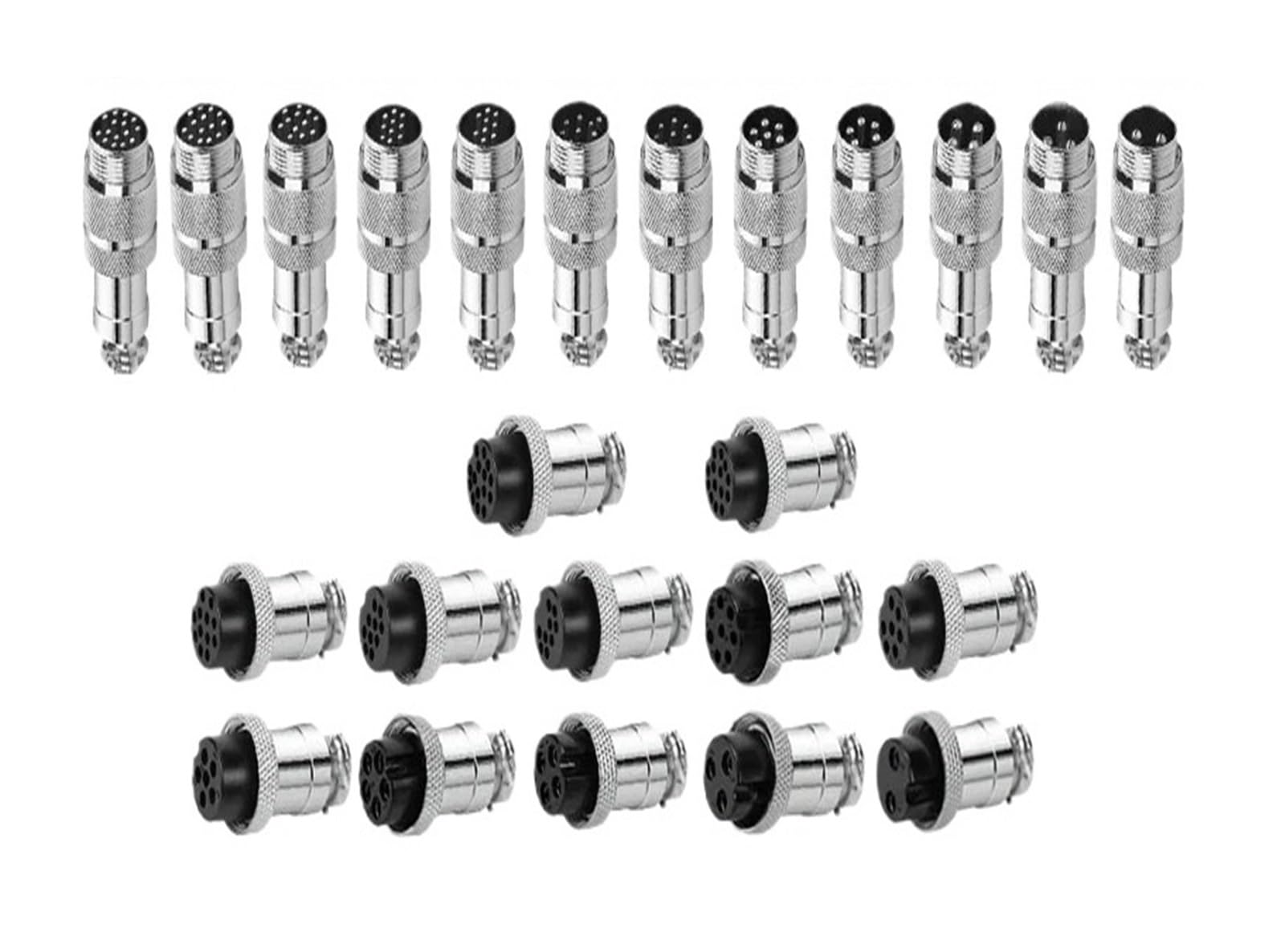 5/10/20Set GX12 GX16 GX20 2 3 4 5 6 7 8 9 10 12 14 15 Pin Männlich & Weiblich Docking Aviator Luftfahrt Steckdose Rundsteckverbinder(GX20 Docking,20 SETS(MALE FEMALE)_7P) von QXYSLHKC