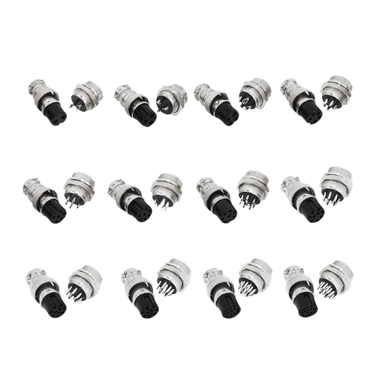 5/10/20Set GX12 GX16 GX20 2 3 4 5 6 7 8 9 10 12 14 15 Pin Männlich & Weiblich Docking Aviator Luftfahrt Steckdose Rundsteckverbinder(QL16 Docking,5 SETS(MALE FEMALE)_12P) von QXYSLHKC