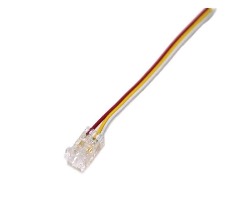 COB-LED-Kabelanschluss, 5 8 10 mm, lötfreie Schnalle, FCOB RGB CCT LED-Streifenlichter, 2 3 4-poliger Anschluss mit Kabel(OA3P-8-1,100PCS) von QXYSLHKC
