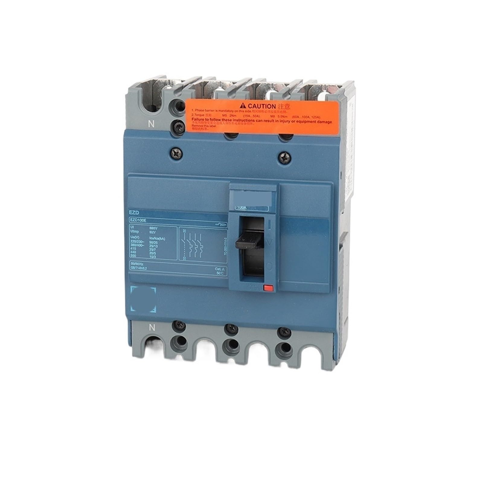 Elektrische Kompaktleistungsschalter der 4P-EZD-Serie EZD100E/160E/250E/400E/630E(EZD100E 4P 100A) von QXYSLHKC