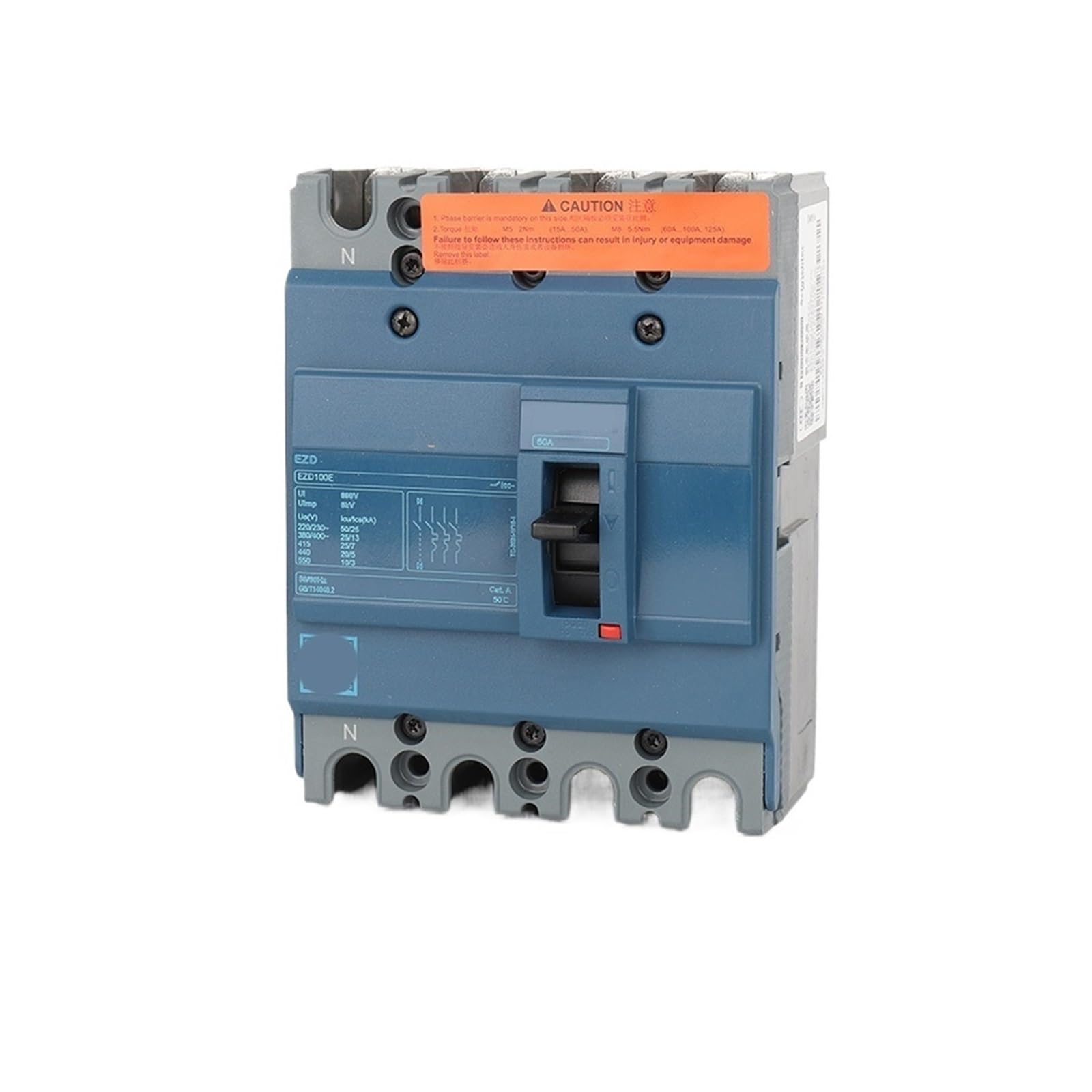 Elektrische Kompaktleistungsschalter der 4P-EZD-Serie EZD100E/160E/250E/400E/630E(EZD100E 4P 60A) von QXYSLHKC