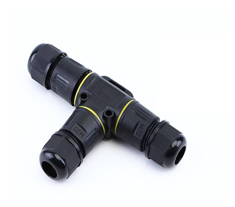 IP68-Kabel wasserdichte Verbindung wasserdichter Stecker Dreiwege-Verzweigungsgerät T-Typ Außenregenverdrahtungsklemme LED-Verdrahtung(2Pin(9-12MM)) von QXYSLHKC