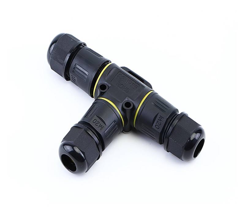 IP68-Kabel wasserdichte Verbindung wasserdichter Stecker Dreiwege-Verzweigungsgerät T-Typ Außenregenverdrahtungsklemme LED-Verdrahtung(3Pin(9-12MM)) von QXYSLHKC