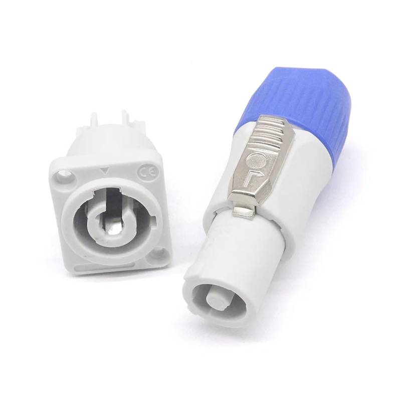 Powercon-Anschluss, verriegelbarer Kabelanschluss + Chassis-Buchse for elektrische Bohrmaschine, LED-Bildschirm, Bühnenbeleuchtung, Stromanschluss(3pins white 1set) von QXYSLHKC