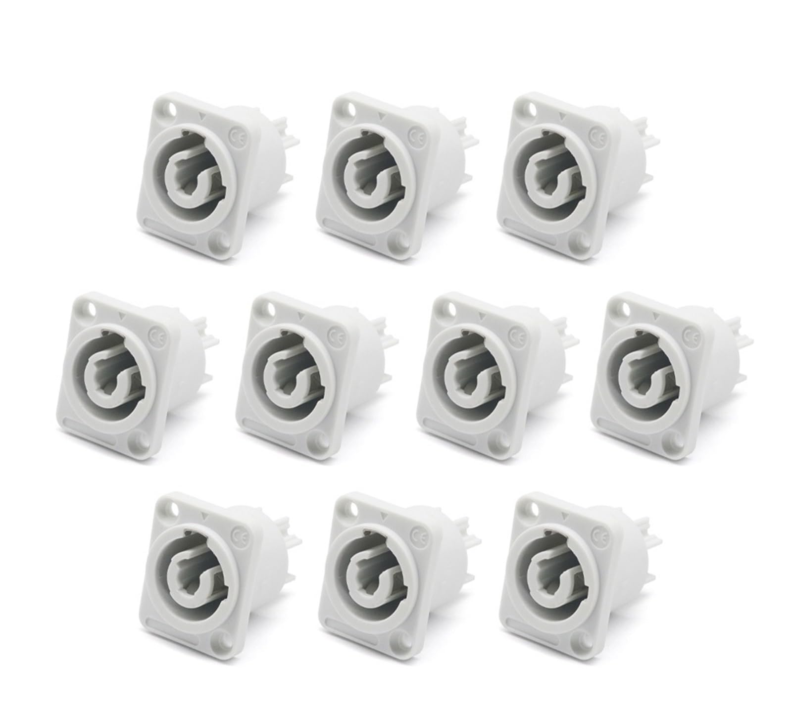 Powercon-Anschluss, verriegelbarer Kabelanschluss + Chassis-Buchse for elektrische Bohrmaschine, LED-Bildschirm, Bühnenbeleuchtung, Stromanschluss(White famale 10pcs) von QXYSLHKC