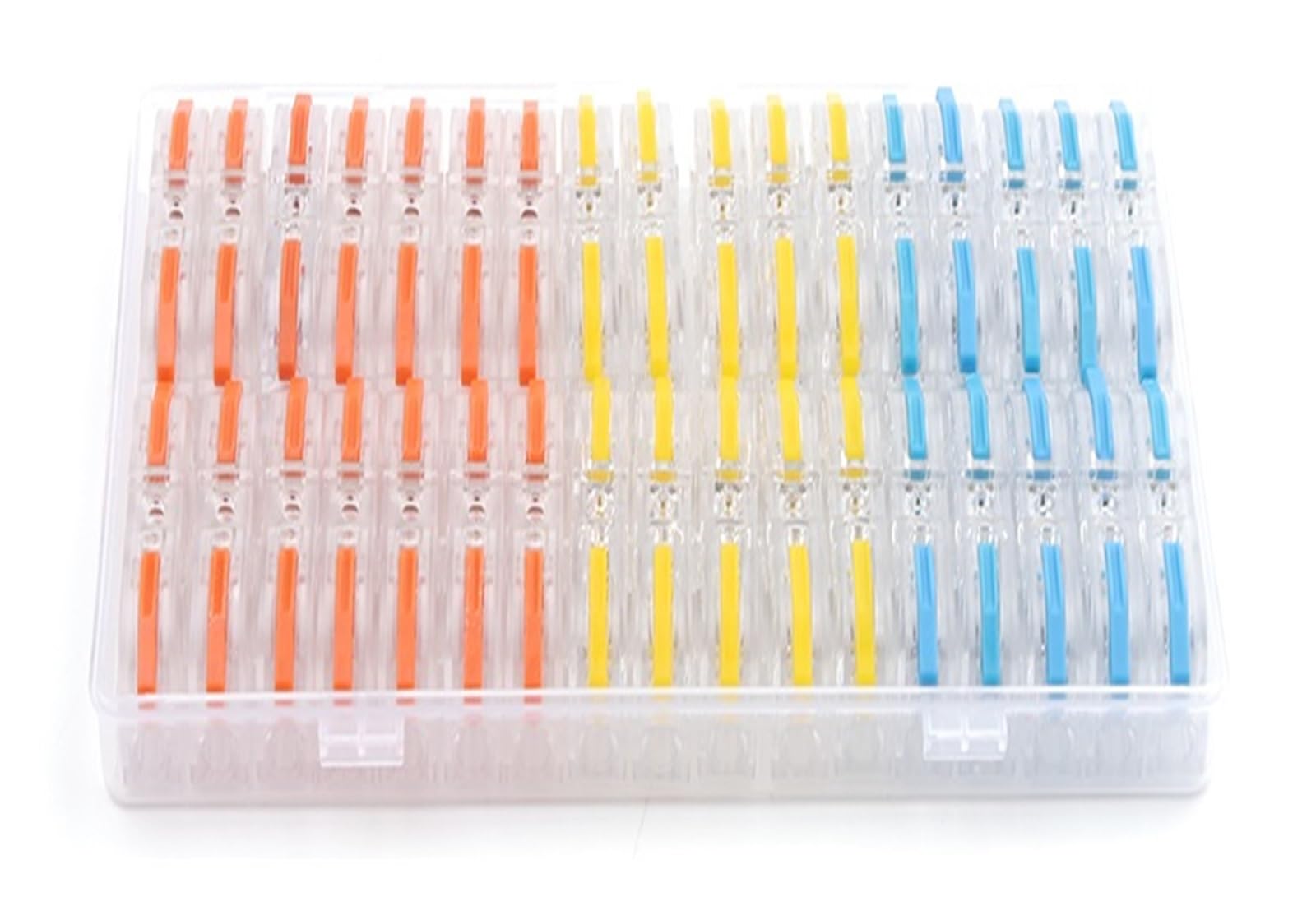 Verpackt in 34 Stück Hebel-Schnellverbinder for Zuhause, Klemmen, Leiter, spleißbarer Stoßverdrahtungsblock, wiederverwendbare elektrische Steckverbinder(Boxed NC- 221T Color) von QXYSLHKC