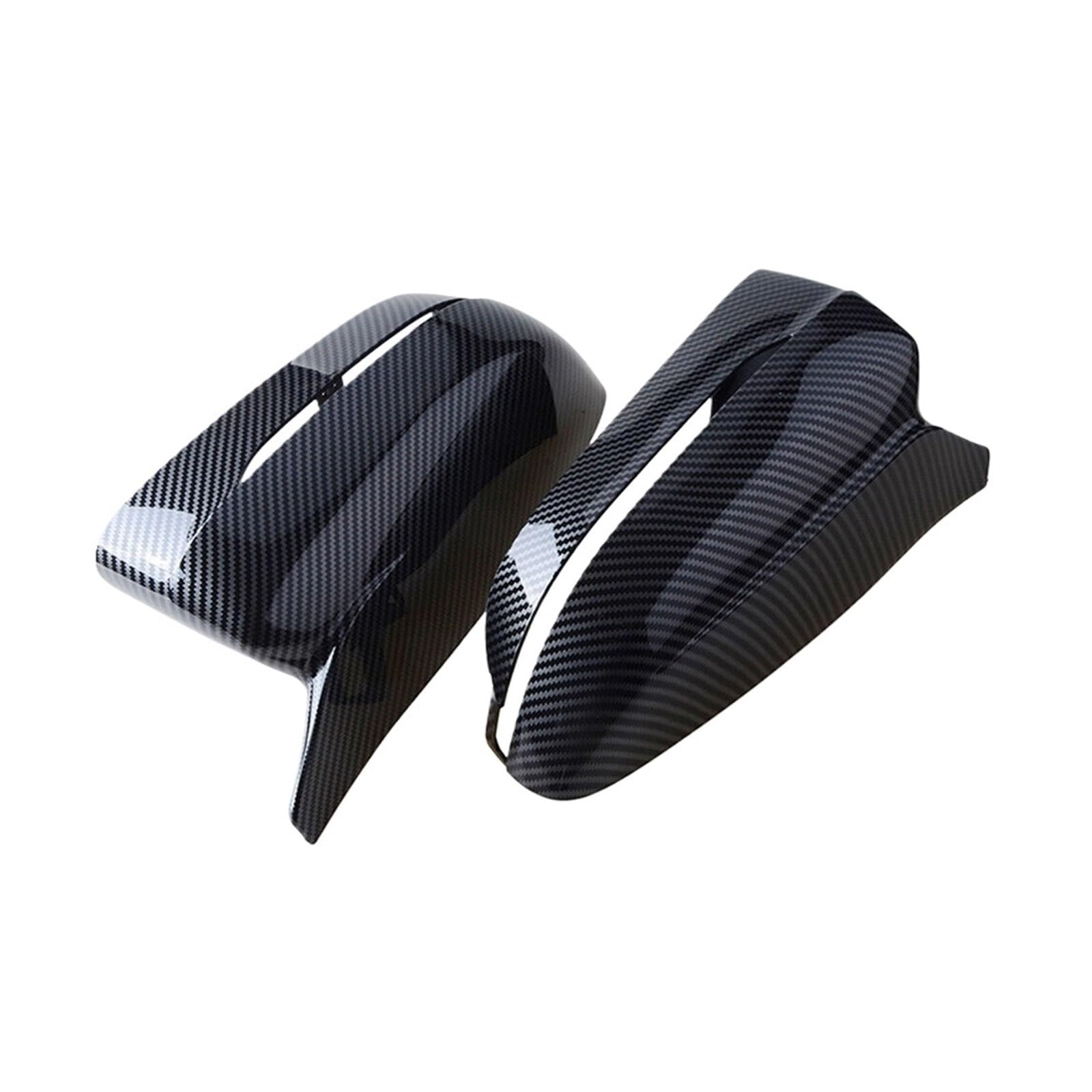 1 Paar leuchtend schwarze Seitenspiegel-Abdeckkappen, kompatibel mit BMW 3er-Serie G30 G20 G11 G12 G15 2019–2022 51167422719 51167422720(Carbon black) von QYKNTXJM
