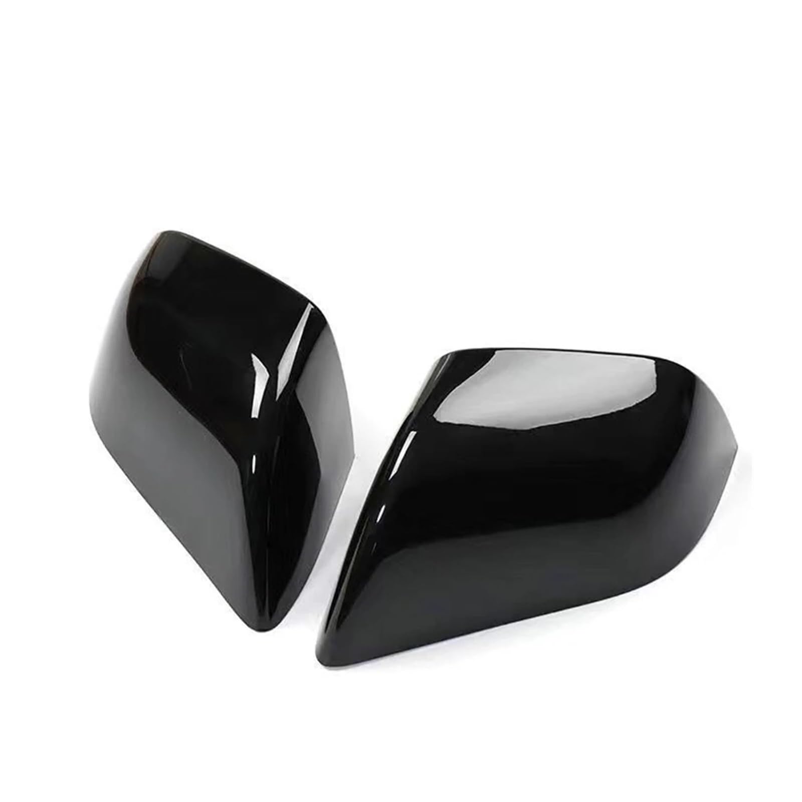 2 STÜCKE Seitenspiegelabdeckungen Kompatibel for Tesla Modell 3+ 2024 Highland ABS Carbon Fiber Rückspiegelkappe Beifahrer- Und Antriebsseite(Bright Black) von QYKNTXJM