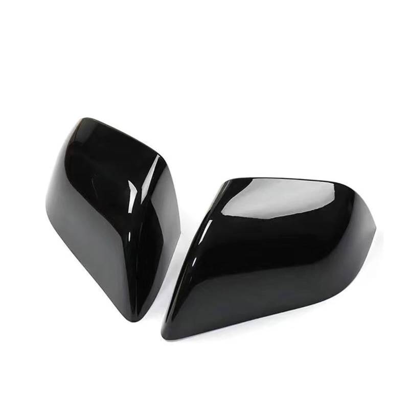 2 STÜCKE Seitenspiegelabdeckungen Kompatibel for Tesla Modell 3+ 2024 Highland ABS Carbon Fiber Rückspiegelkappe Beifahrer- Und Antriebsseite(Bright Black) von QYKNTXJM
