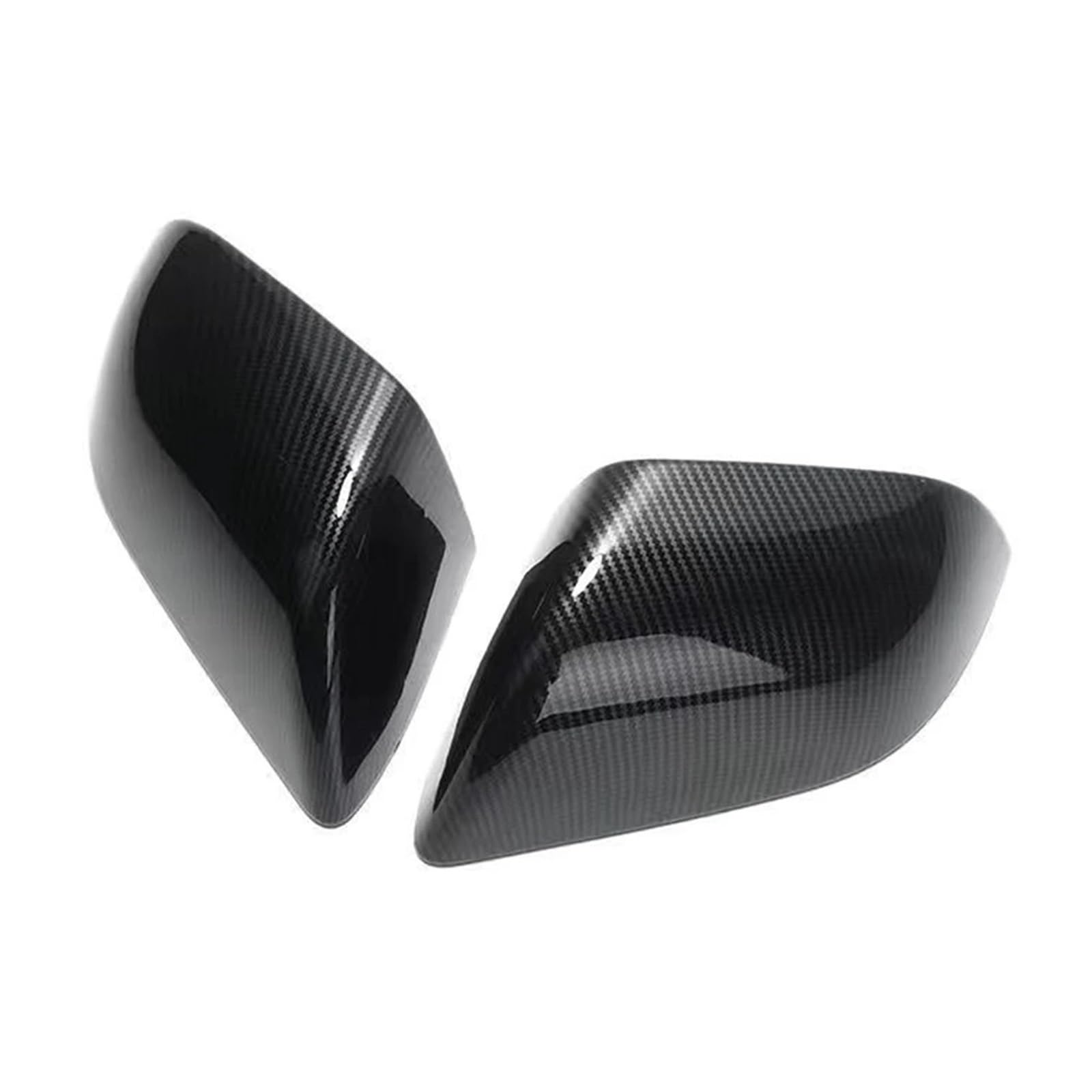2 STÜCKE Seitenspiegelabdeckungen Kompatibel for Tesla Modell 3+ 2024 Highland ABS Carbon Fiber Rückspiegelkappe Beifahrer- Und Antriebsseite(Bright Carbon) von QYKNTXJM