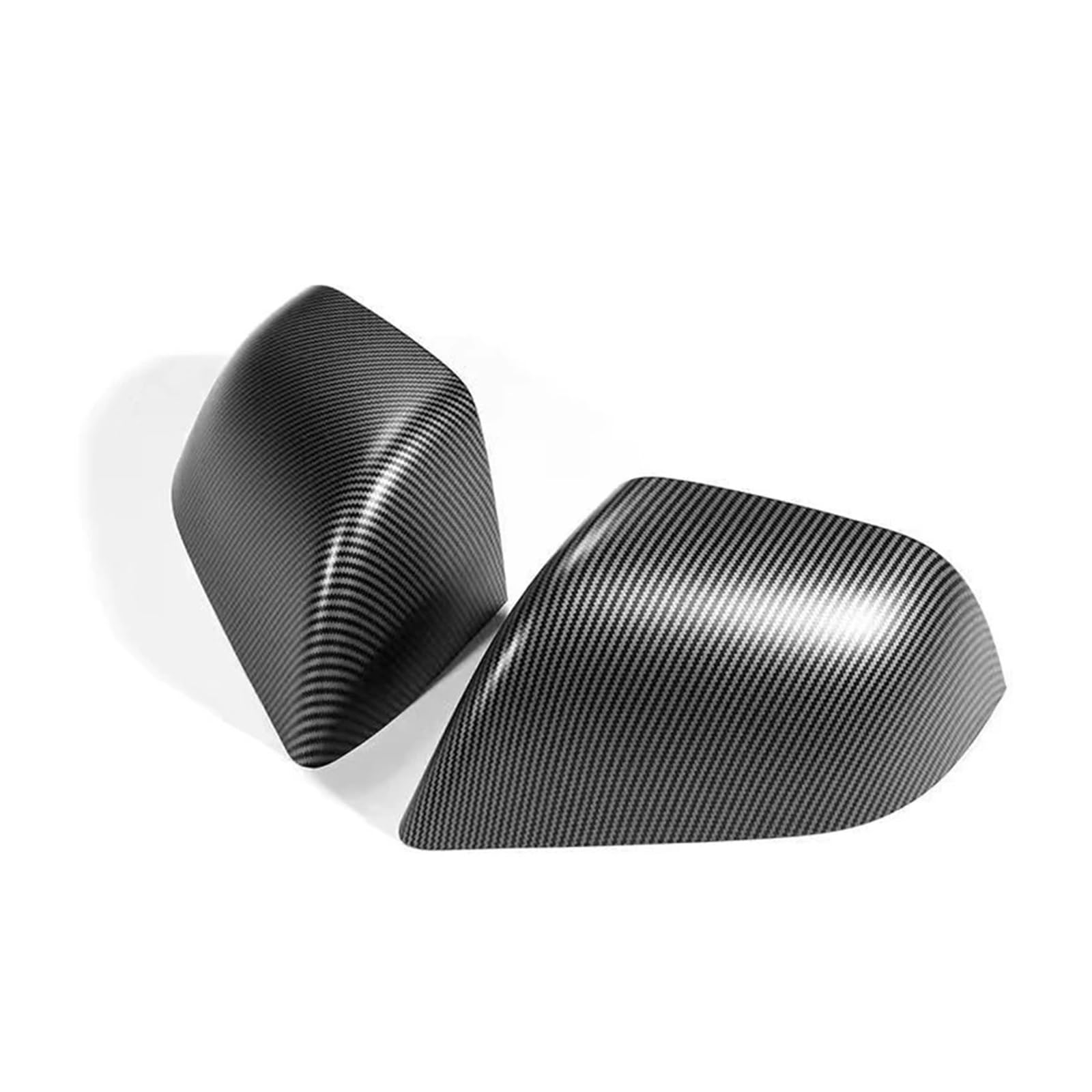 2 STÜCKE Seitenspiegelabdeckungen Kompatibel for Tesla Modell 3+ 2024 Highland ABS Carbon Fiber Rückspiegelkappe Beifahrer- Und Antriebsseite(Matte Carbon) von QYKNTXJM