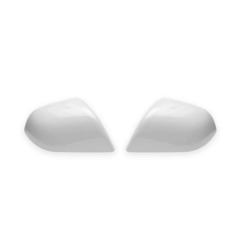 2 STÜCKE Seitenspiegelabdeckungen Kompatibel for Tesla Modell 3+ 2024 Highland ABS Carbon Fiber Rückspiegelkappe Beifahrer- Und Antriebsseite(Pearl White) von QYKNTXJM