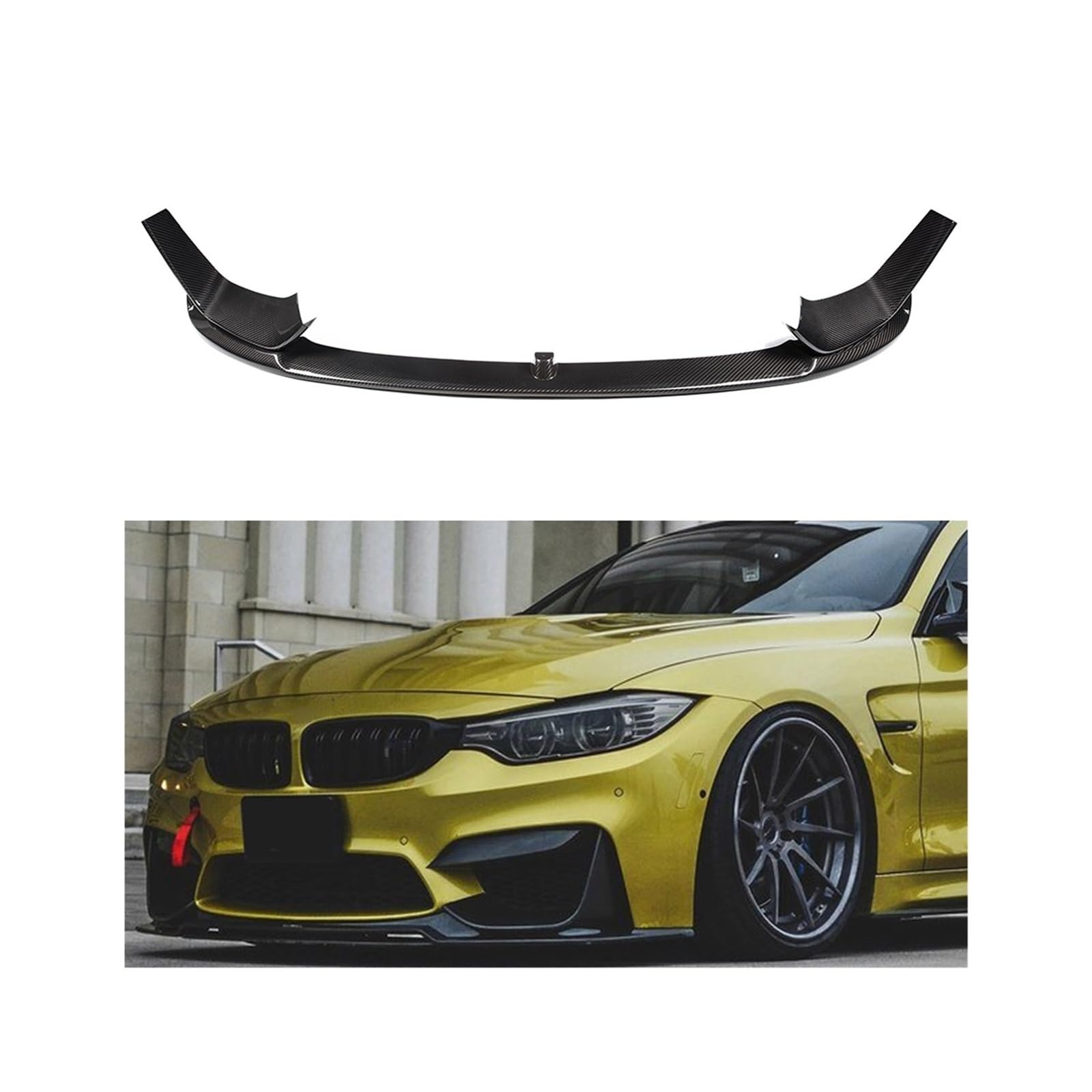 3 PCS Dry Carbon Fiber Front Bumper Lip Canards Kompatibel for BMW F80 F82 F83 M3 M4 2014-2020 Spoiler Splitter Flap Wings Auto Styling 3 PCS Dry Carbon Fiber Front Bumper Lip Canards Kompatibel for BMW F80 F82 F83 M3 M4 2014-2020 Spoiler Splitter Flap Wings Auto Styling von QYKNTXJM
