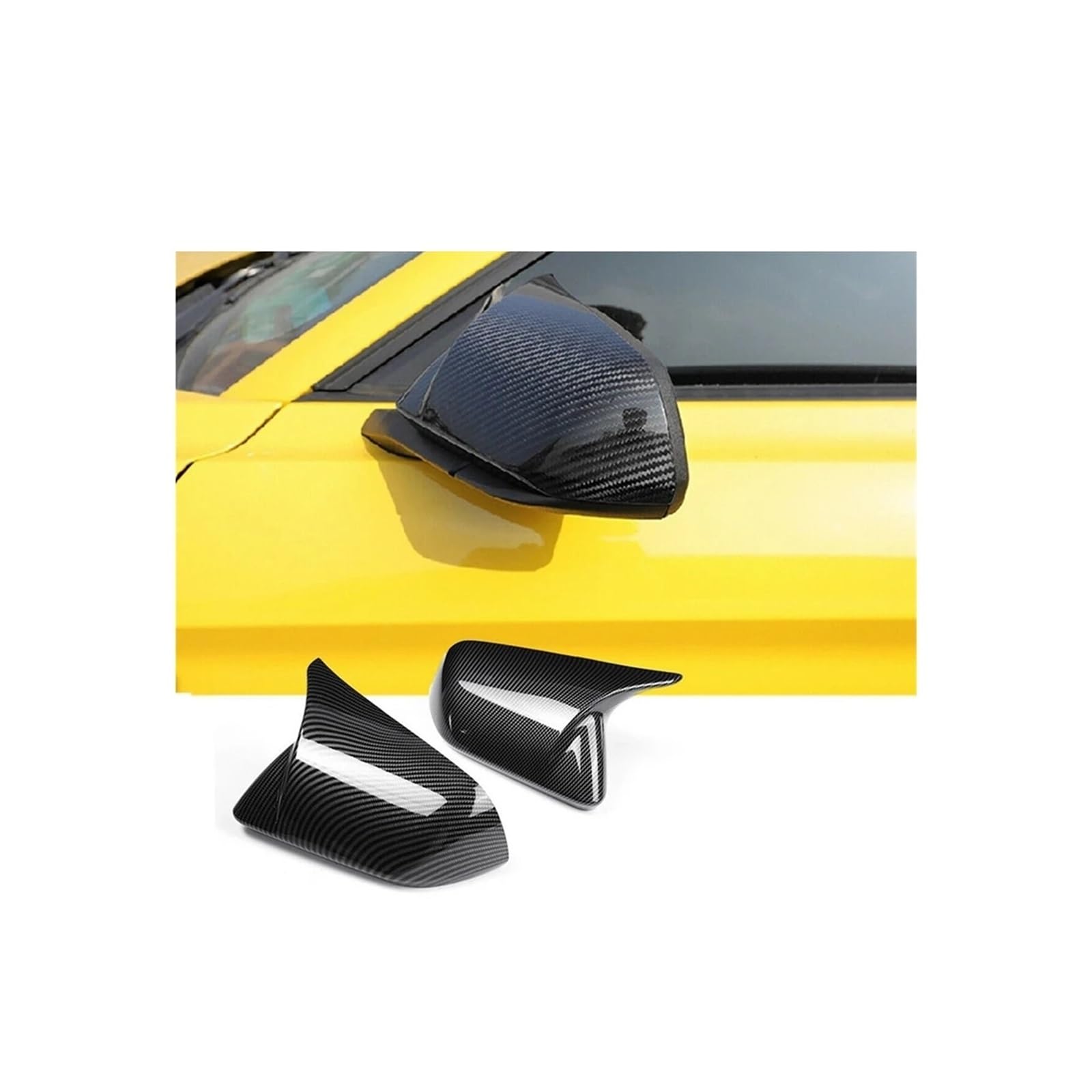 Auto ABS Carbon Faser Farbe Rückspiegel Abdeckung Shell Gehäuse Trim Kompatibel for Ford Mustang 2015-2020 Auto ABS Carbon Faser Farbe Rückspiegel Abdeckung Shell Gehäuse Trim Kompatibel for Ford Mustang 2015-2020 von QYKNTXJM