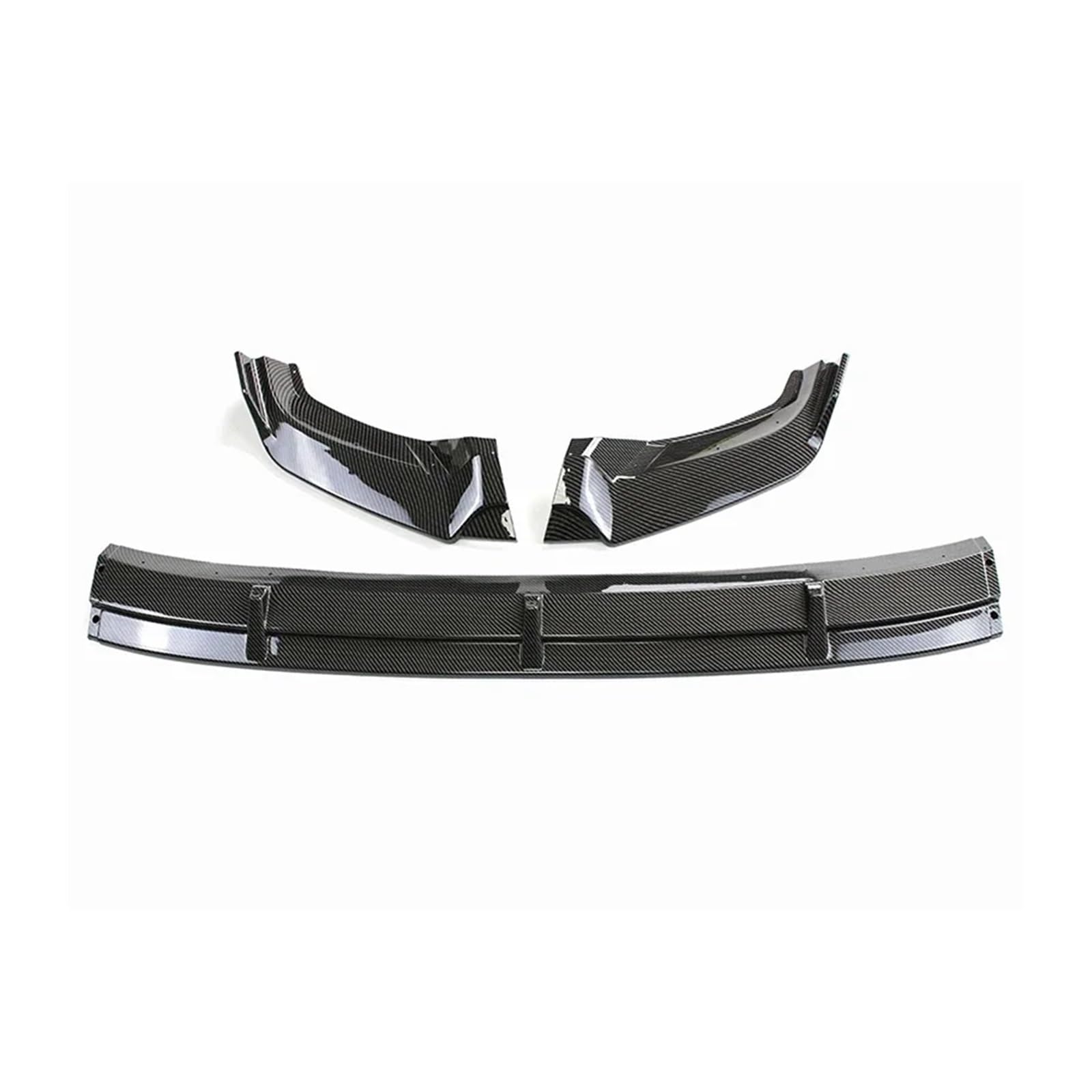 Auto Front Stoßstange Lip Splitter Diffusor Kompatibel for TIGUAN 2017 2018 2019 2020 Body Kits Spoiler Stoßstange Wache Front Schaufel Surround(Carbon Look) von QYKNTXJM