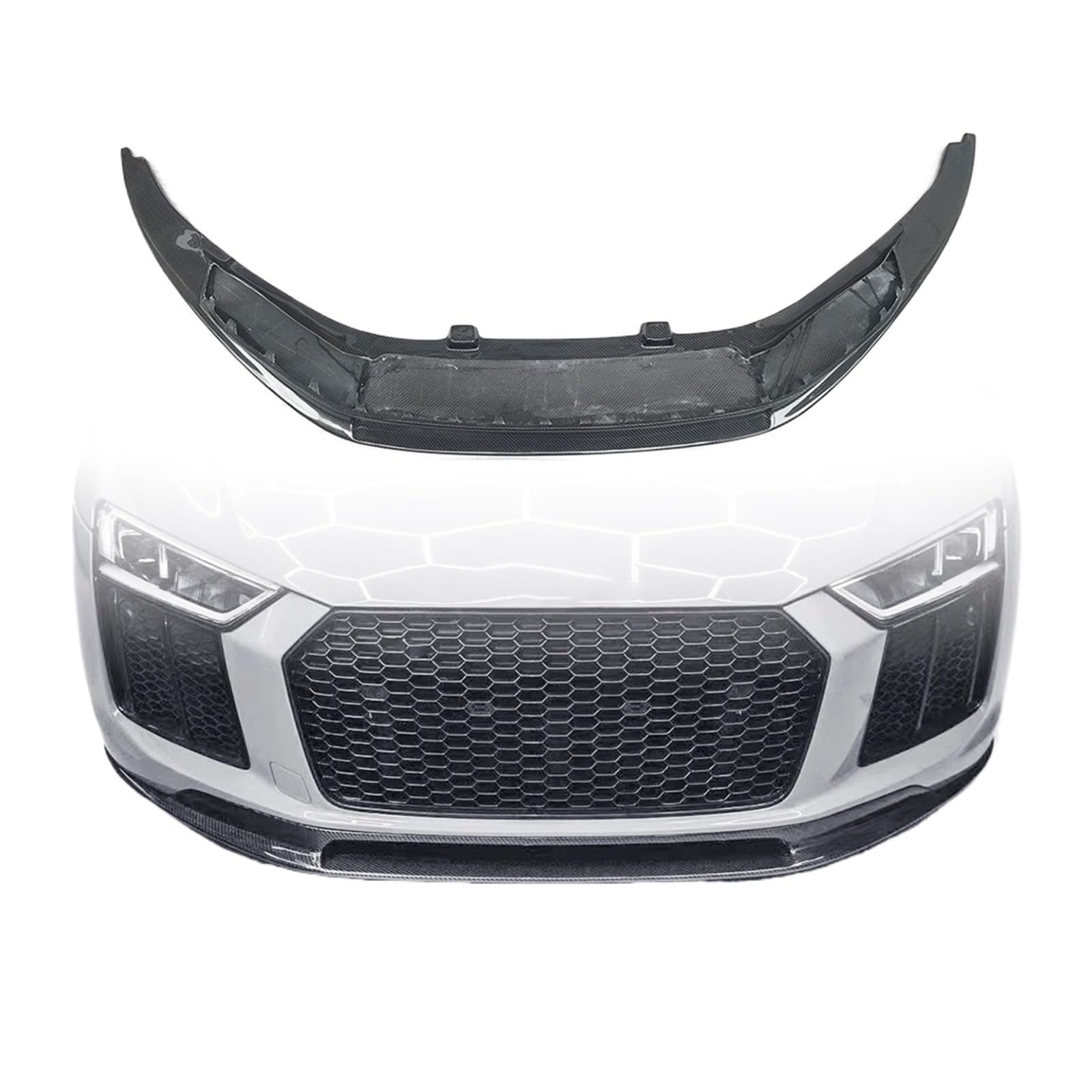 Carbon Fiber Front Stoßstange Lippe Kinn Spoiler Kompatibel for Audi R8 Auto Front Lip und Splitter Zubehör Carbon Fiber Front Stoßstange Lippe Kinn Spoiler Kompatibel for Audi R8 Auto Front Lip und Splitter Zubehör von QYKNTXJM