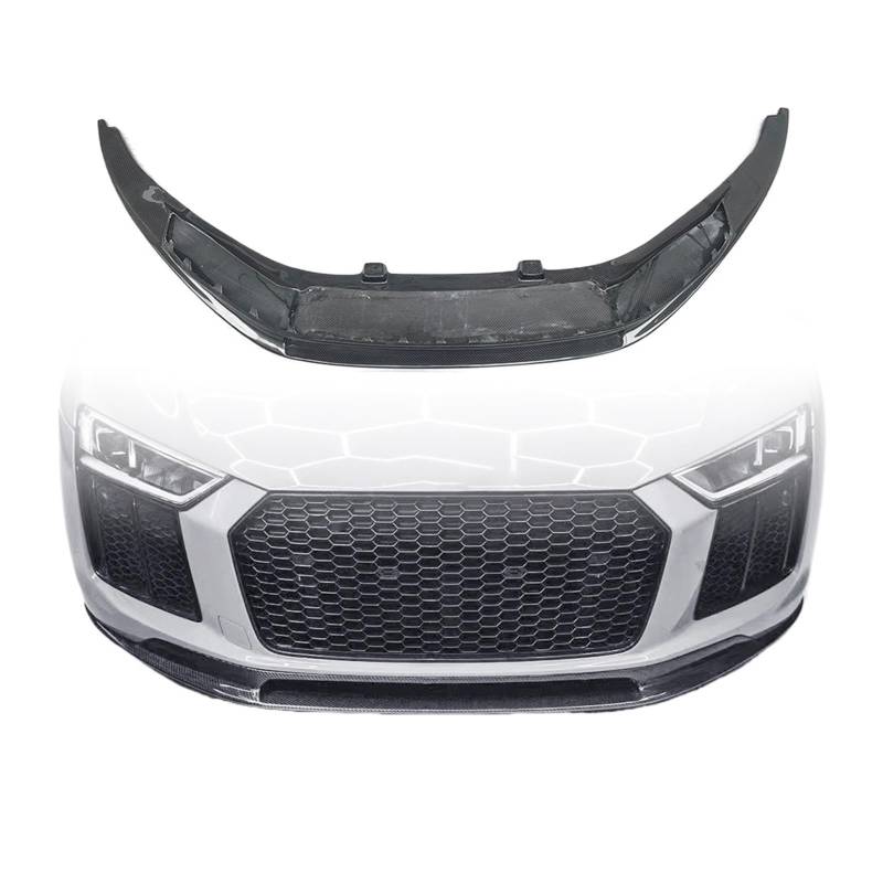 Carbon Fiber Front Stoßstange Lippe Kinn Spoiler Kompatibel for Audi R8 Auto Front Lip und Splitter Zubehör von QYKNTXJM
