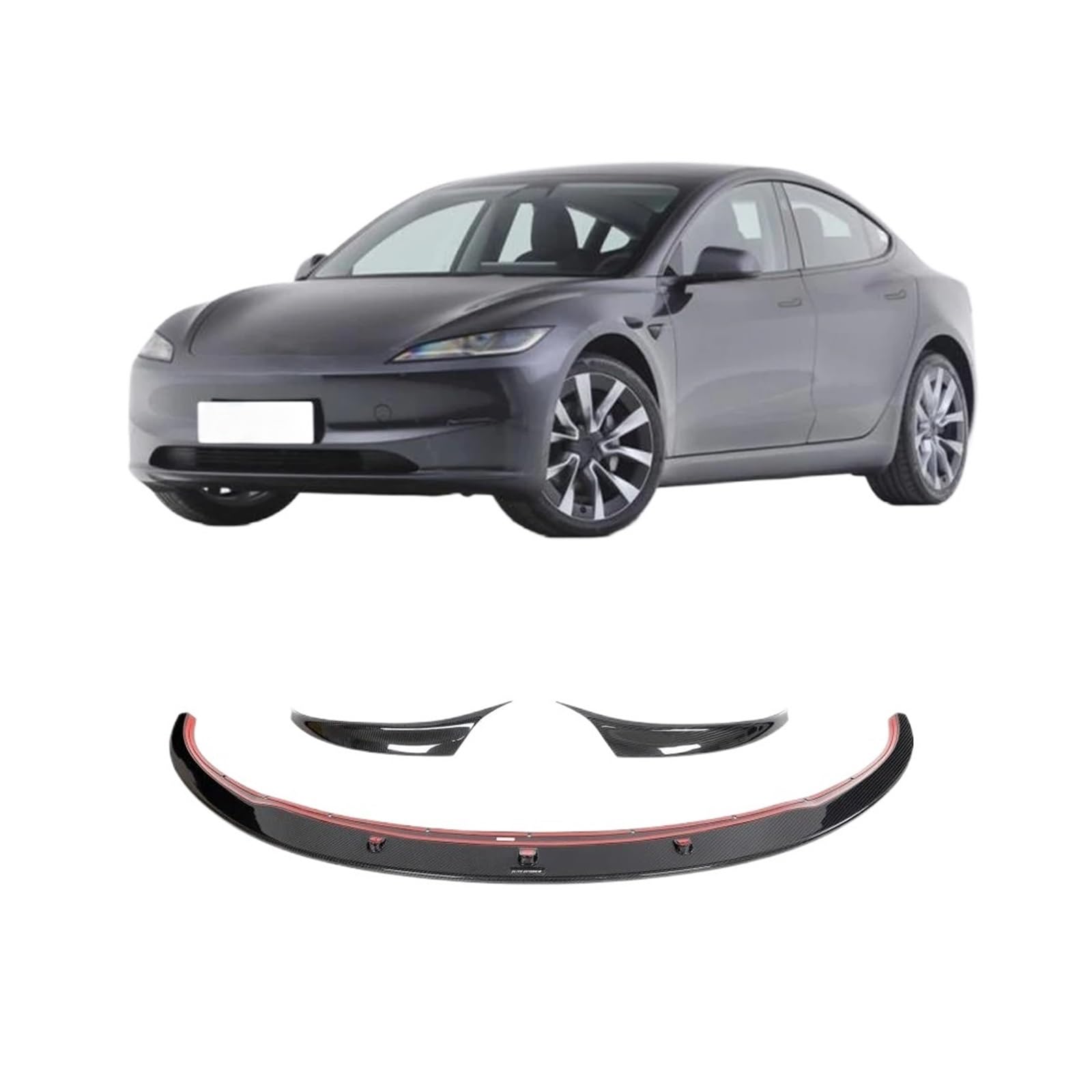 Dry Carbon Auto Frontspoilerlippe Splitter Kompatibel for Tesla Modell 3 2023 Auto Frontlippe Kinn Prepreg Spoiler Schürze Splitter Schutz Dry Carbon Auto Frontspoilerlippe Splitter Kompatibel for Tesla Modell 3 2023 Auto Frontlippe Kinn Prepreg Spoiler Schürze Splitter Schutz von QYKNTXJM