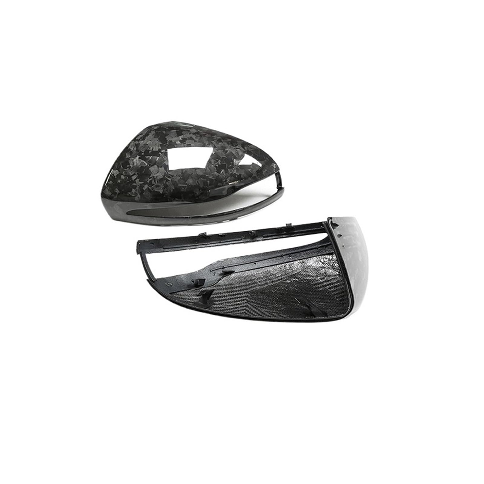 Dry Carbon Fiber Auto Spiegelkappe Ersatz Rückspiegelabdeckung Kompatibel for Benz W205 C205 W213 W238 W222 W253 W190 W290(LHD C) von QYKNTXJM