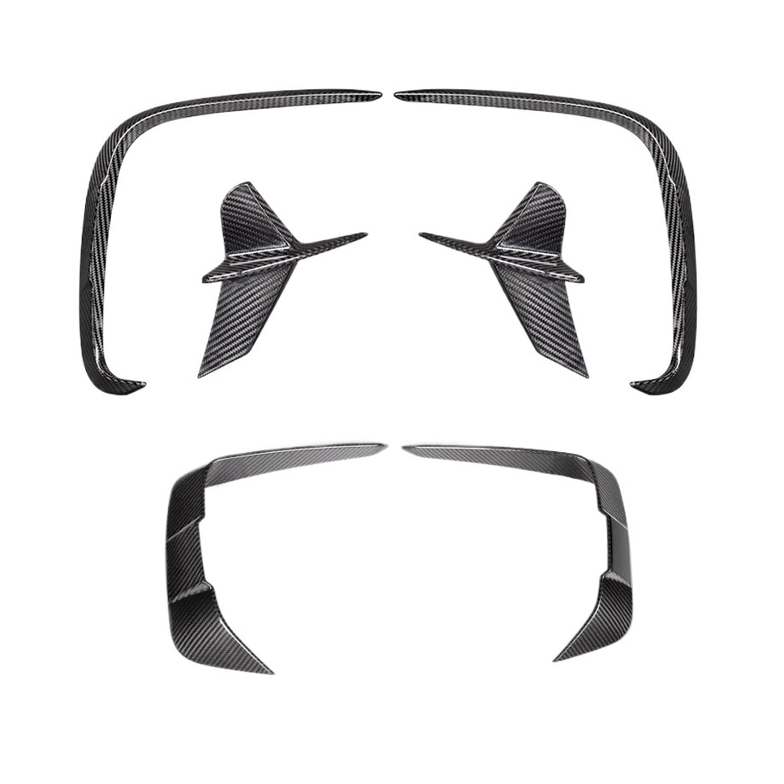 Dry Carbon Fiber Front Lip Bumper Spoiler Heckstoßstange Diffusor Splitter Kompatibel for BMW 8 Serie Coupe Cabrio GC G14 G15 G16(6PCS 1 Set) von QYKNTXJM