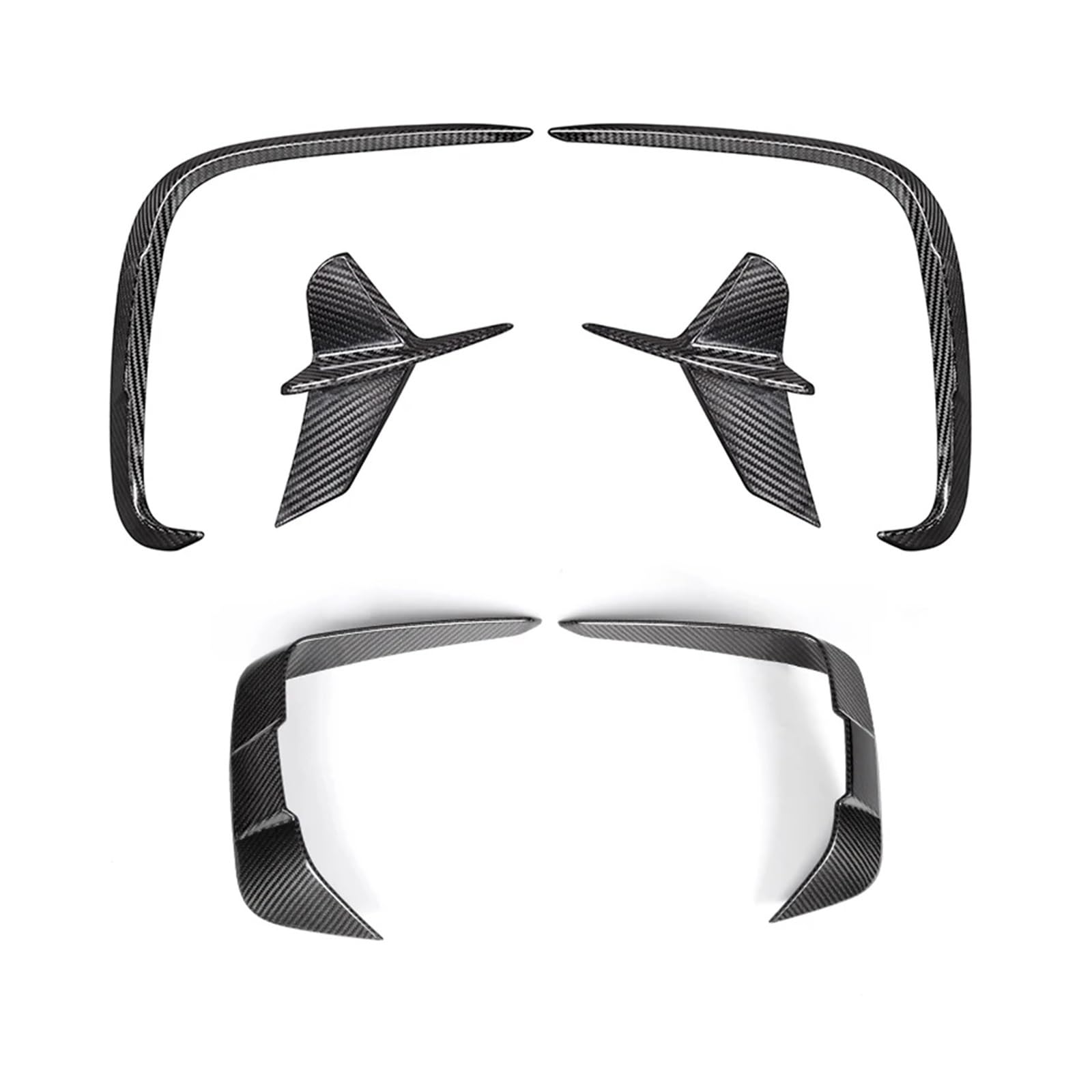 Dry Carbon Frontspoilerlippe Heckspoilerdiffusorabdeckung und Seitensplitter Body Kit Kompatibel for BMW 8er 840i G14 G15 G16 2018-(Front and Rear 6PCS) von QYKNTXJM