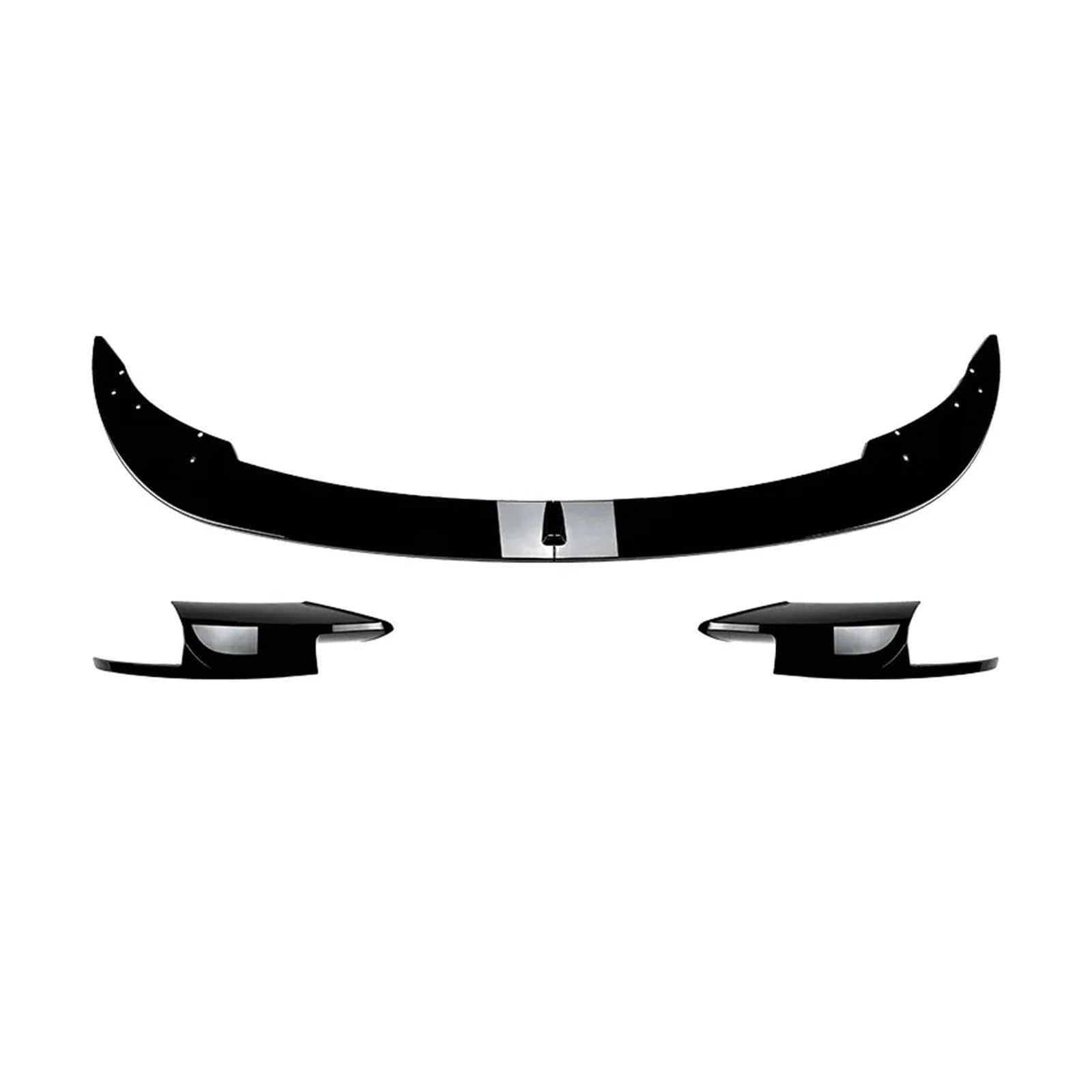 Frontstoßstangenlippe Canard Nebelscheinwerfer Kühlergrill Spoiler Kinn Body Kit Schutz Außendiffusor Splitter Kompatibel for BMW F10 F11 M5 2011-2017(Gloss Black A B) von QYKNTXJM