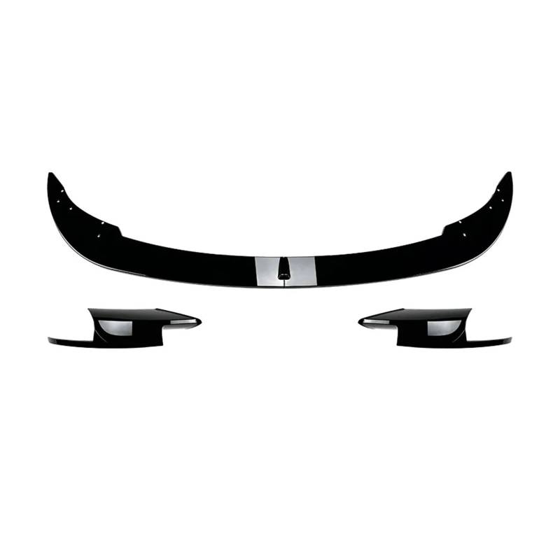 Frontstoßstangenlippe Canard Nebelscheinwerfer Kühlergrill Spoiler Kinn Body Kit Schutz Außendiffusor Splitter Kompatibel for BMW F10 F11 M5 2011-2017(Gloss Black A B) von QYKNTXJM