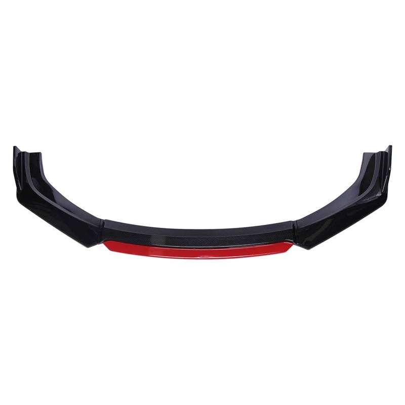 Kompatibel for Alfa Romeo Giulia 2017-2021 Auto Vorderen Stoßfänger Lip Auto Kinn Spoiler Splitter Diffusor Körper Kit Trim Splitter Air Dam(Carbon Fiber and Red) von QYKNTXJM