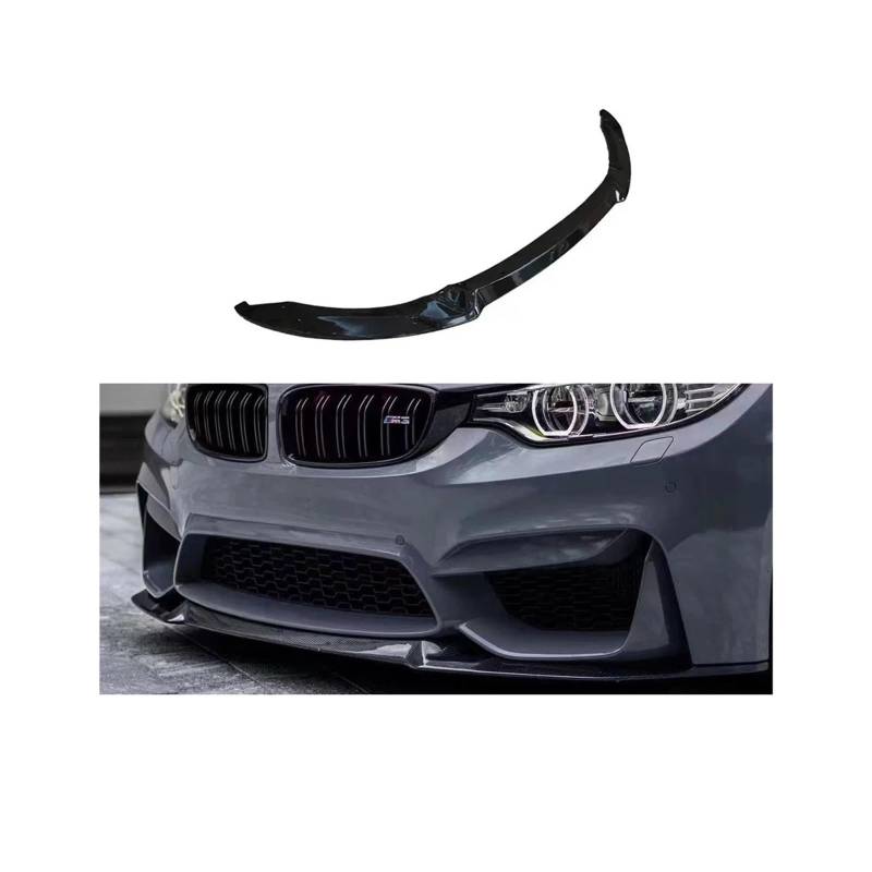 Kompatibel for BMW F80 F82 F83 M3 M4 Body Kit 2014-2020 Frontspoilerlippe Splitter CS Typ Diffusor Splitterabdeckung Schutzhülle(Carbon fiber) von QYKNTXJM