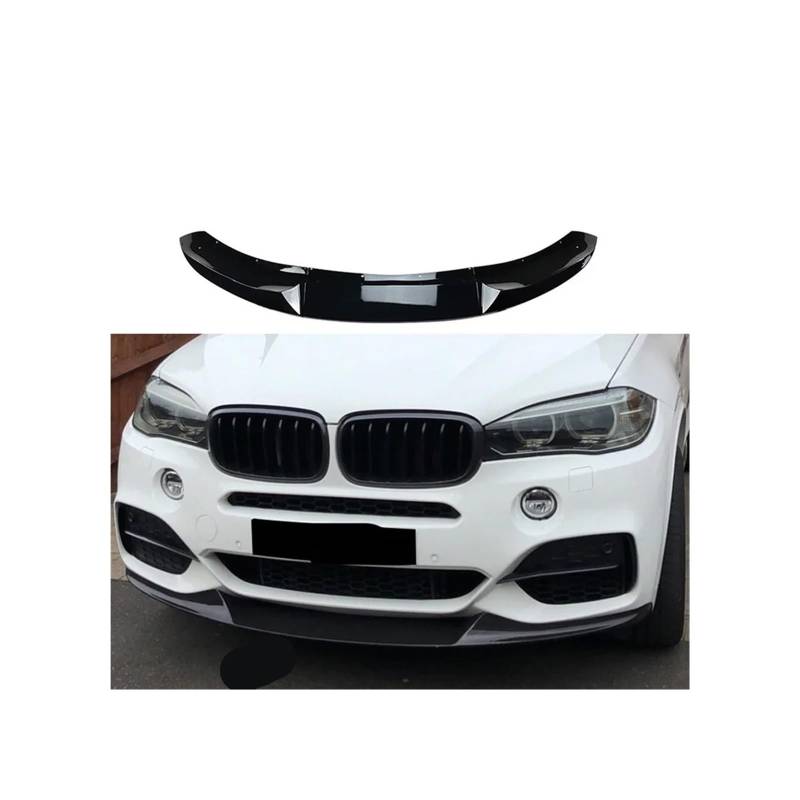 Kompatibel for BMW X5 F15 2014–2018 Sport MP Frontstoßstange Kinn Lippenschutz Spoiler Canards Diffusor Body Kit Splitter Deflektorabdeckung(Glossy Black) von QYKNTXJM