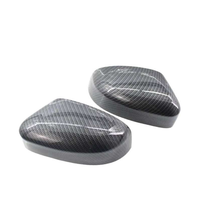 Kompatibel for Ford Focus 2012 2013 2014–2018 Außenrückspiegelabdeckung Seitenrückspiegelschale Gehäuse Kohlefaser ein Paar von QYKNTXJM
