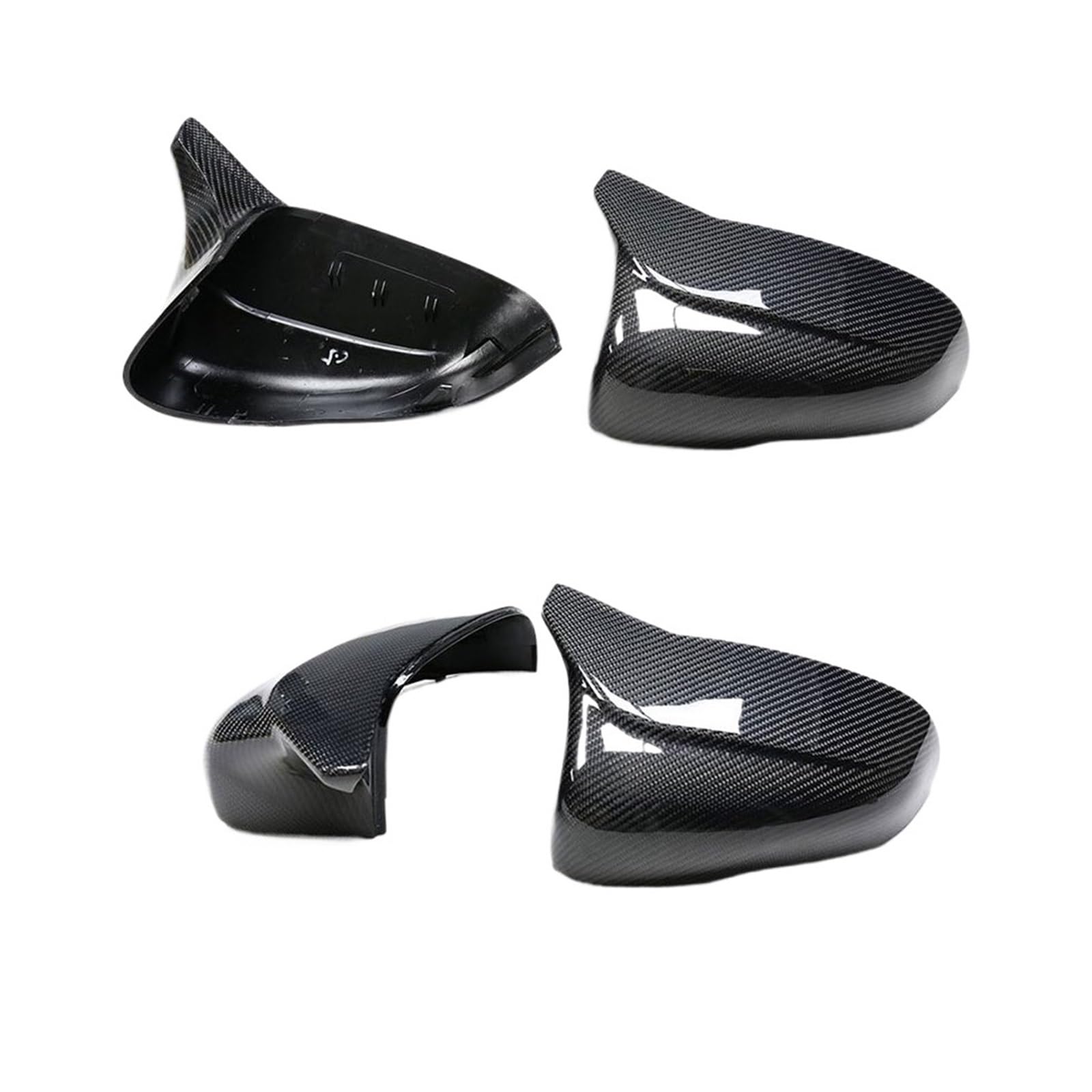 Kompatibel for Jaguar XF XK XJ XE modifiziertes Rückspiegelgehäuse aus trockener Kohlefaser, Ersatz for Rückspiegelabdeckung ab 2010(M-shaped) von QYKNTXJM