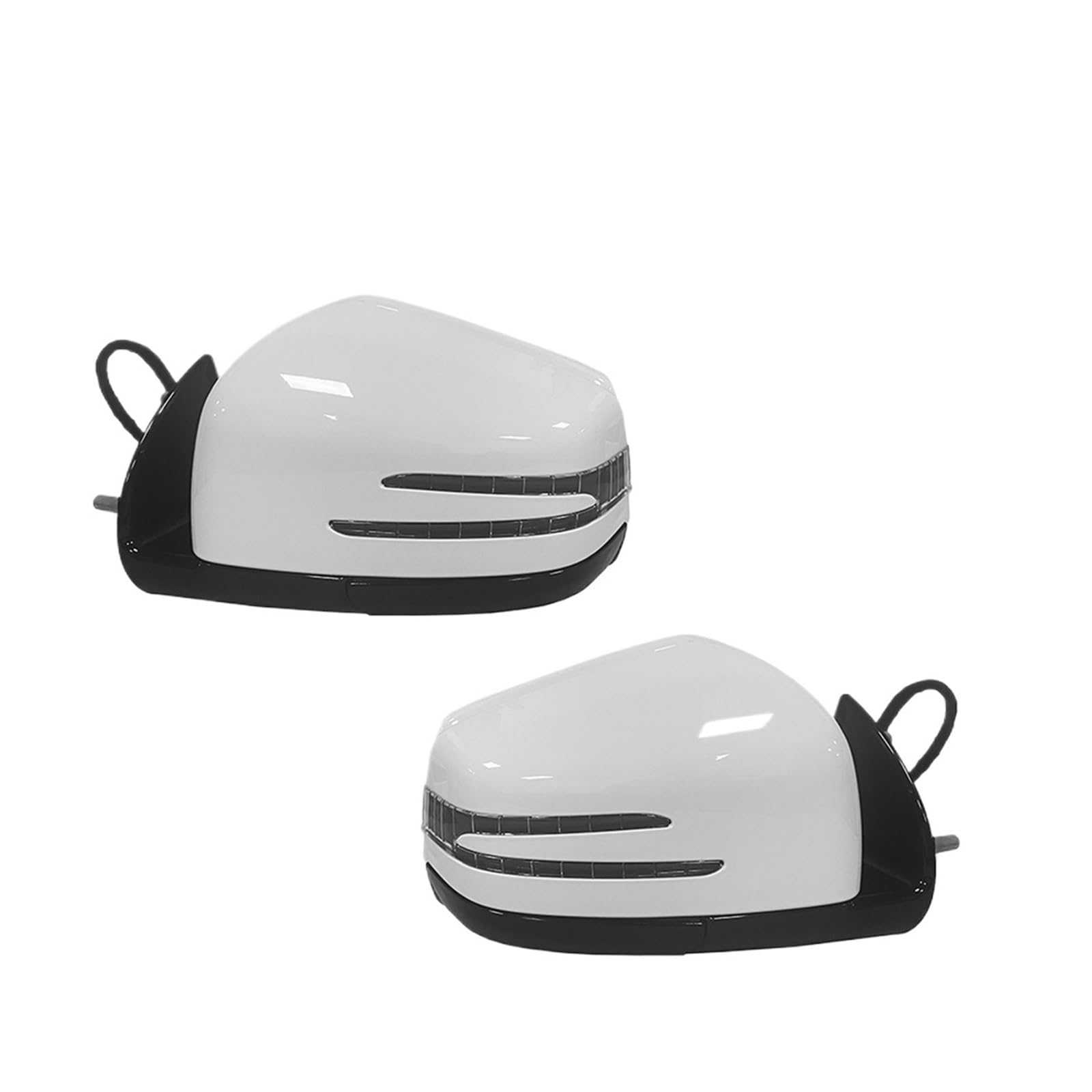 Kompatibel for Mercedes Benz W164 X164 ML GL Klasse 2005-2011 1668100164 1668100264 Auto elektrischer Rückspiegel Seitentürspiegel Montage schwarz(1Pair White) von QYKNTXJM