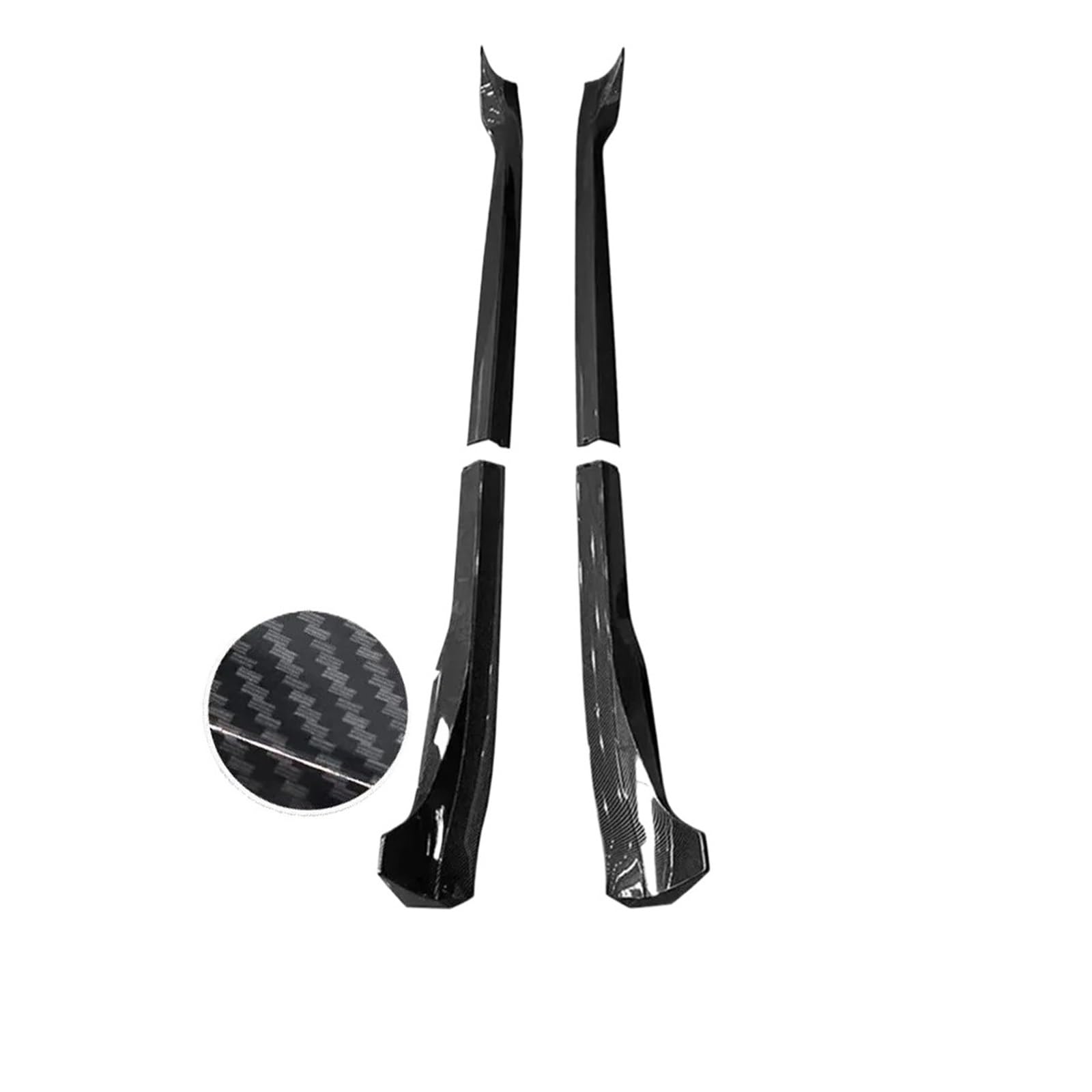 Kompatibel for Modell Y Auto Vordere Heckstoßstange Lippe Kinn Diffusor Body Kit Spoiler Deflektor Kompatibel for Tesla Modell 3 2017-2023 Außenzubehör(Y glossy carbon) von QYKNTXJM