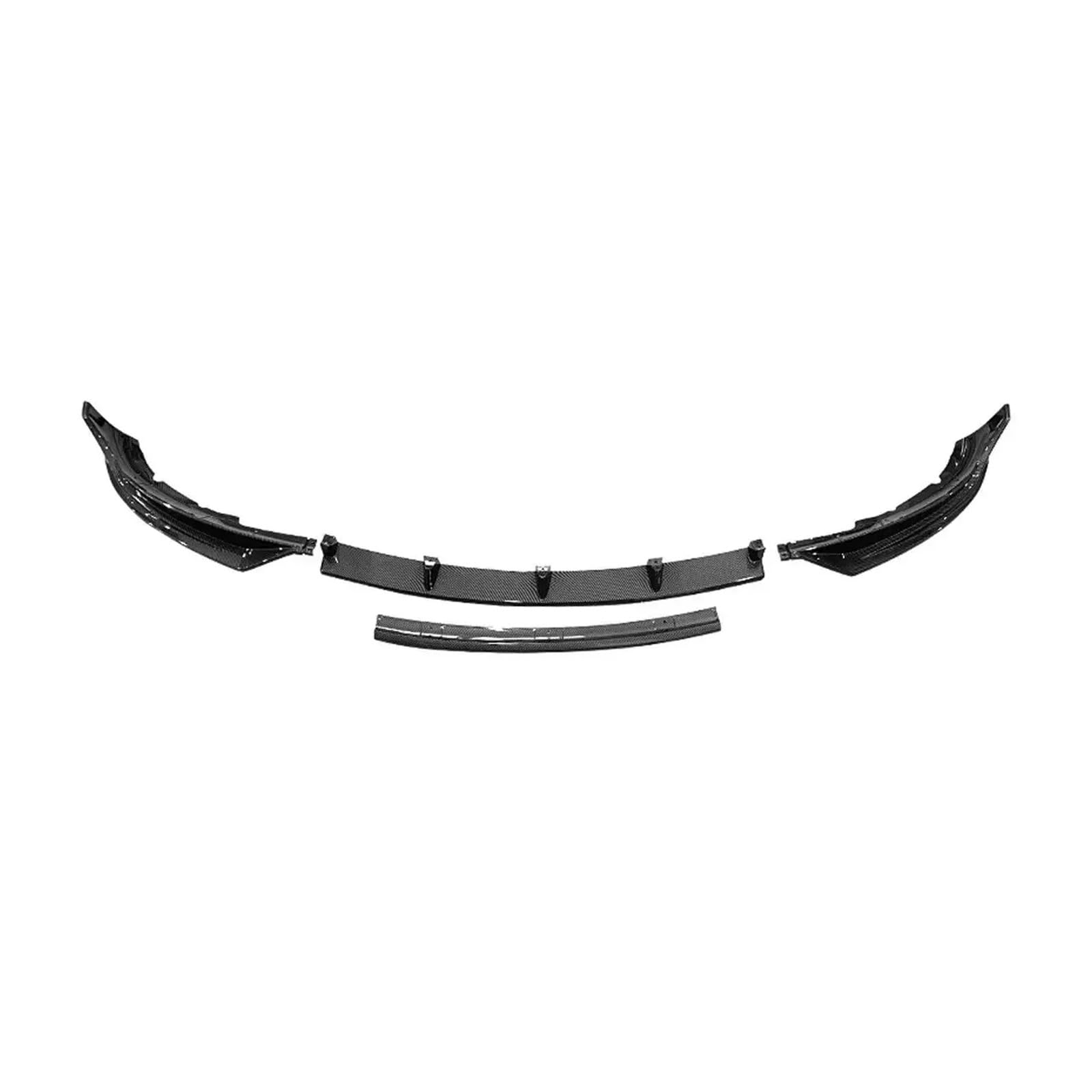 Kompatibel for Tesla Model 3 Frontstoßstangenlippe Body Kit Splitter Diffusor Spoiler Tuning Zubehör Glänzend Schwarz Carbon Fiber 2017-2023(Matte Black) von QYKNTXJM