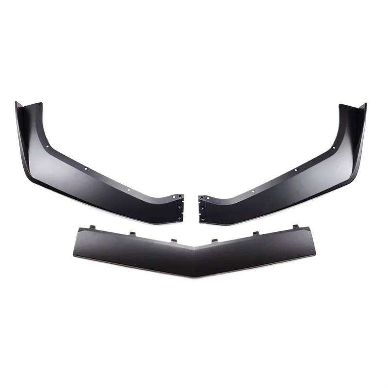 Kompatibel mit Chevrolet Corvette C7 Modifizierter Stoßfänger im ZR1-Stil, Auto-Frontspoilerlippe, Splitter, mattschwarzer Carbonfaser-Stil, 2014–2019(Matte Black) von QYKNTXJM