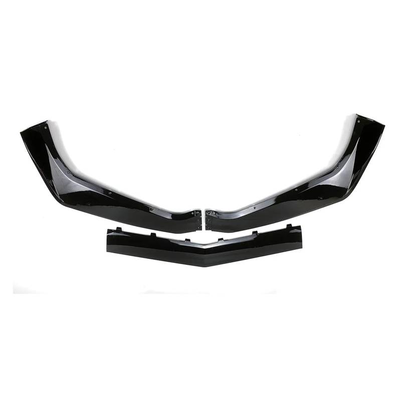 Kompatibel mit Chevrolet Corvette C7 Modifizierter Zr1-Stoßfänger 2014-2019 Auto-Frontstoßstangenlippenspoiler-Unterkörper-Kit Autozubehör(Glossy Black) von QYKNTXJM