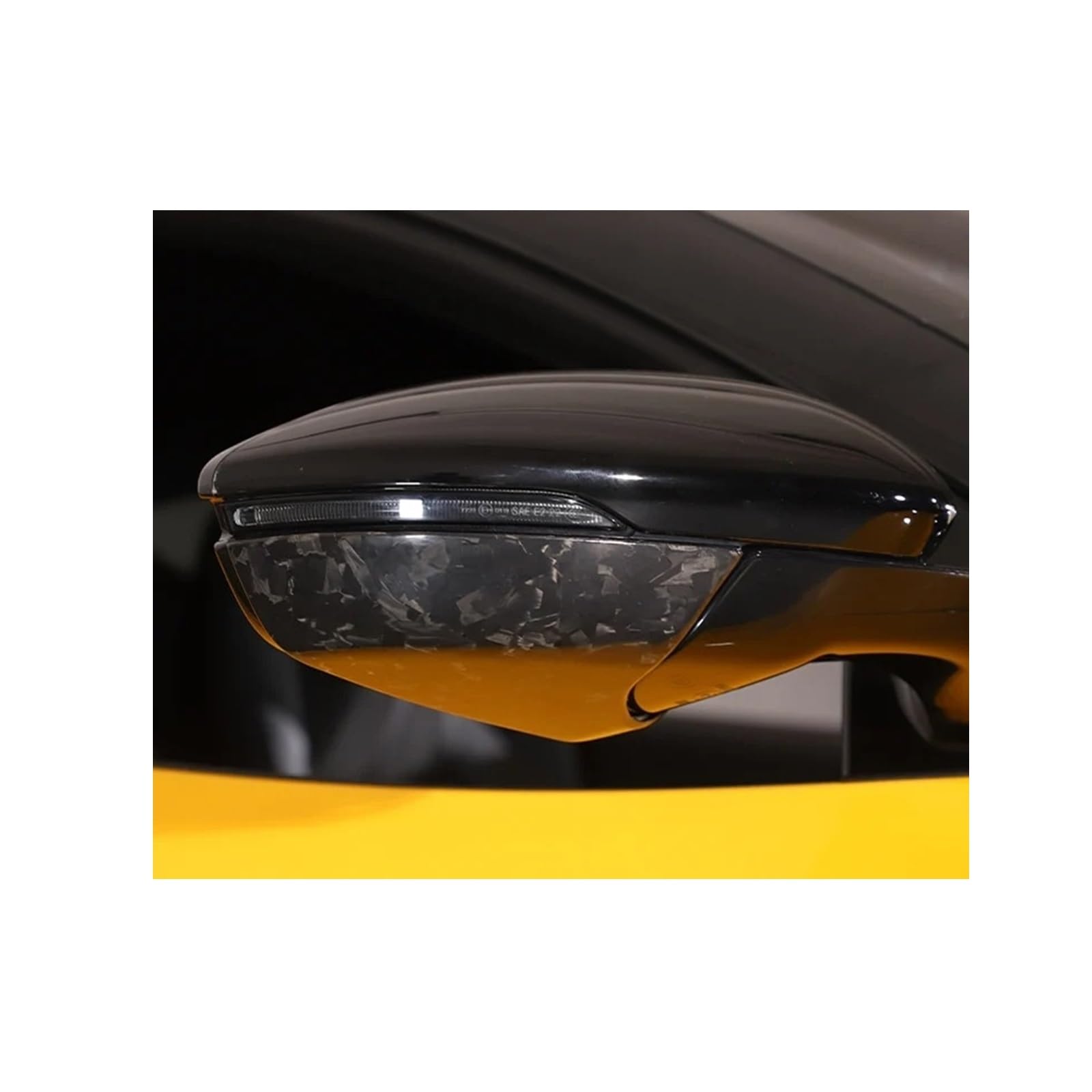 Kompatibel mit Lotus Emira 2022 2023, echte Kohlefaser, Rückspiegelkappen, Seitenflügel, Rückspiegelabdeckung, Verkleidungszubehör(Forged B 2PCS) von QYKNTXJM