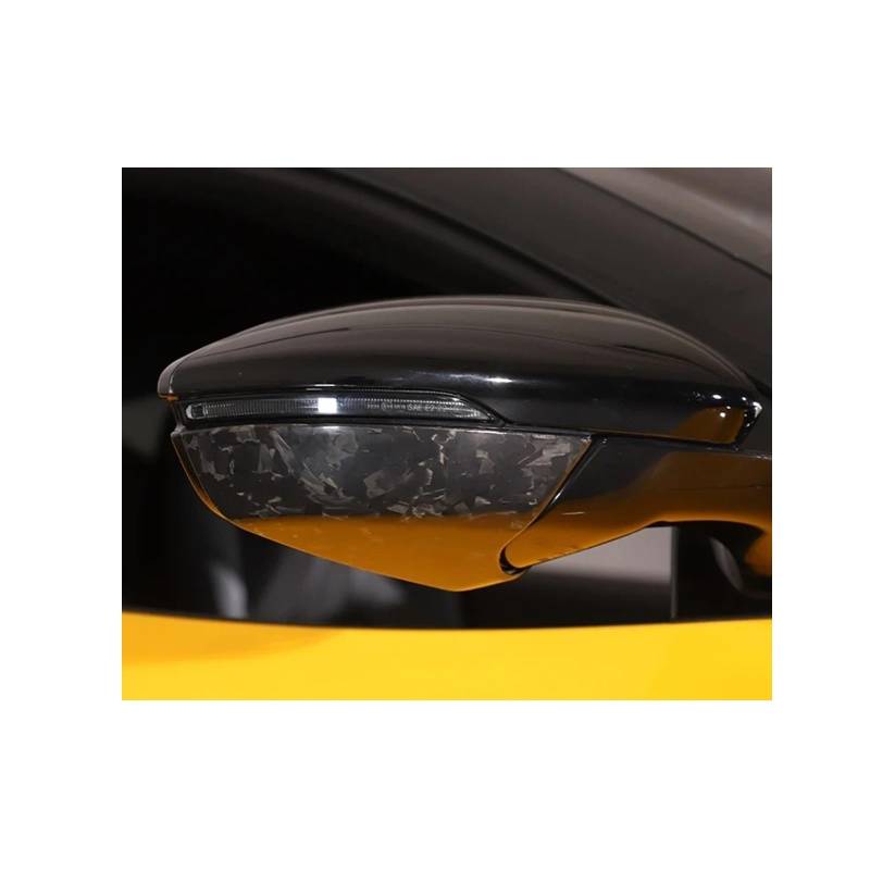 Kompatibel mit Lotus Emira 2022 2023, echte Kohlefaser, Rückspiegelkappen, Seitenflügel, Rückspiegelabdeckung, Verkleidungszubehör(Forged B 2PCS) von QYKNTXJM