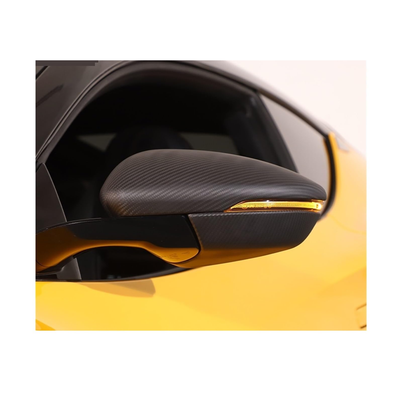 Kompatibel mit Lotus Emira 2022 2023, echte Kohlefaser, Rückspiegelkappen, Seitenflügel, Rückspiegelabdeckung, Verkleidungszubehör(Matte C 4PCS) von QYKNTXJM