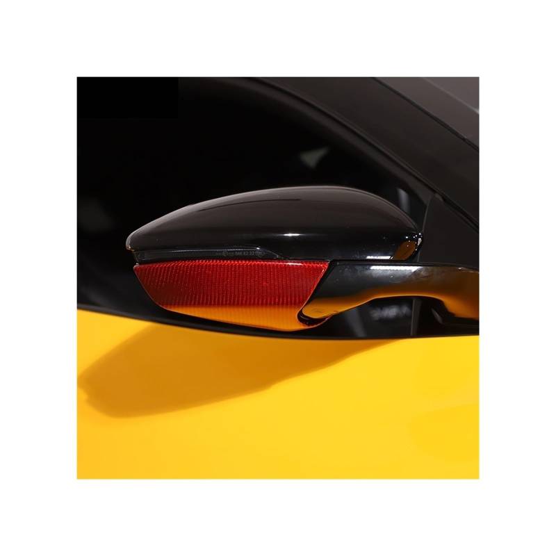 Kompatibel mit Lotus Emira 2022 2023, echte Kohlefaser, Rückspiegelkappen, Seitenflügel, Rückspiegelabdeckung, Verkleidungszubehör(Style B RED 2PCS) von QYKNTXJM