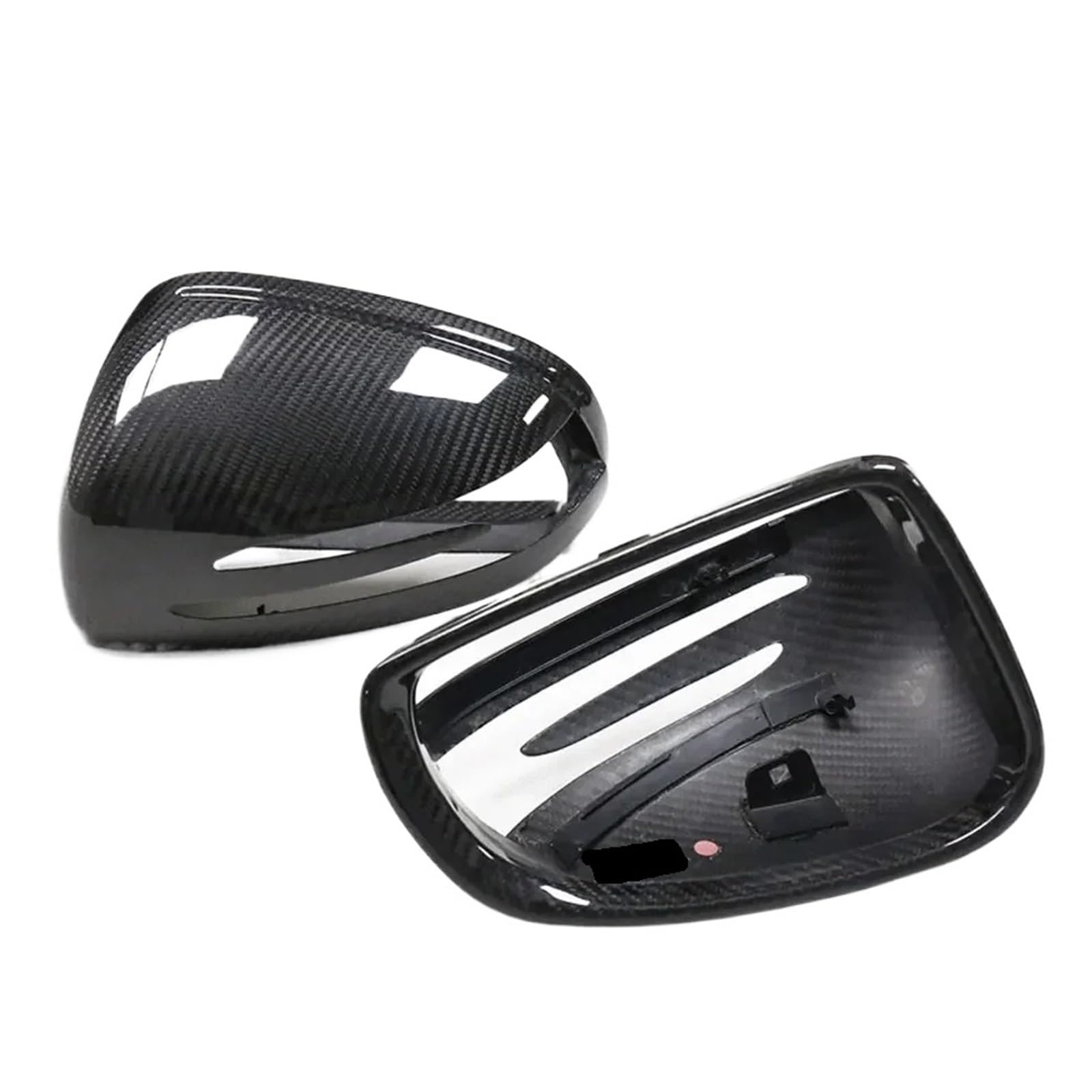 Kompatibel mit Mercedes Benz 2011–2015 GT AMG SLK SLC SLS R172 R197 R231, aus echtem Dry Carbon Fiber, Rückspiegelgehäuseabdeckung, einfügen und ersetzen.(Replacement) von QYKNTXJM