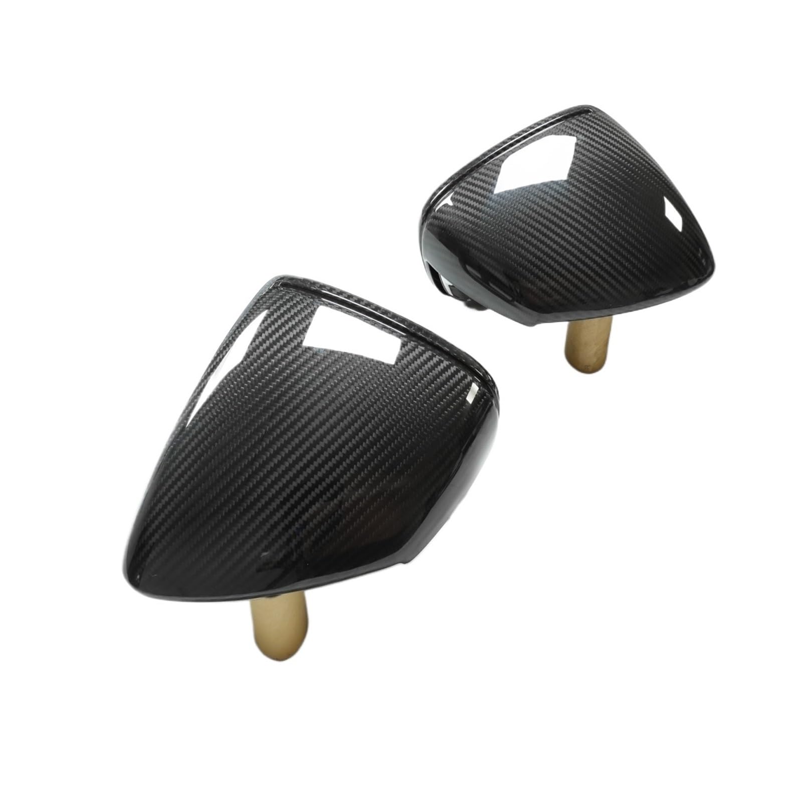 Kompatibel mit Porsche 992 911 J1 Taycan 2019–2023 Rückspiegelabdeckung aus trockenem Kohlenstofffaser-Ersatz, seitliche Rückspiegelschale, Kappe for Anklipsen.(Dry Carbon Fiber) von QYKNTXJM