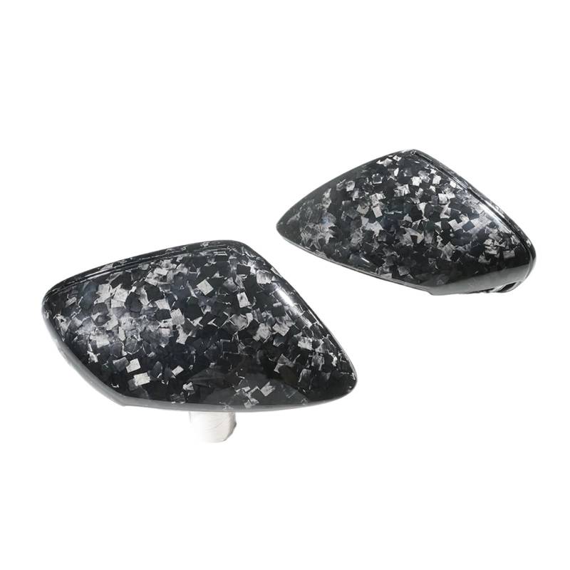 Kompatibel mit Porsche 992 911 J1 Taycan 2019–2023 Rückspiegelabdeckung aus trockenem Kohlenstofffaser-Ersatz, seitliche Rückspiegelschale, Kappe for Anklipsen.(Forged Carbon Fiber) von QYKNTXJM