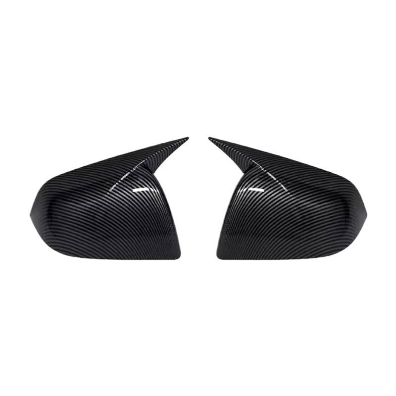 Kompatibel mit Tesla Model Y Paste Style Rückspiegelabdeckung Rückspiegelschale Spiegelgehäuse Kohlefaser Schwarz 1 Paar(A pair carbon fiber) von QYKNTXJM