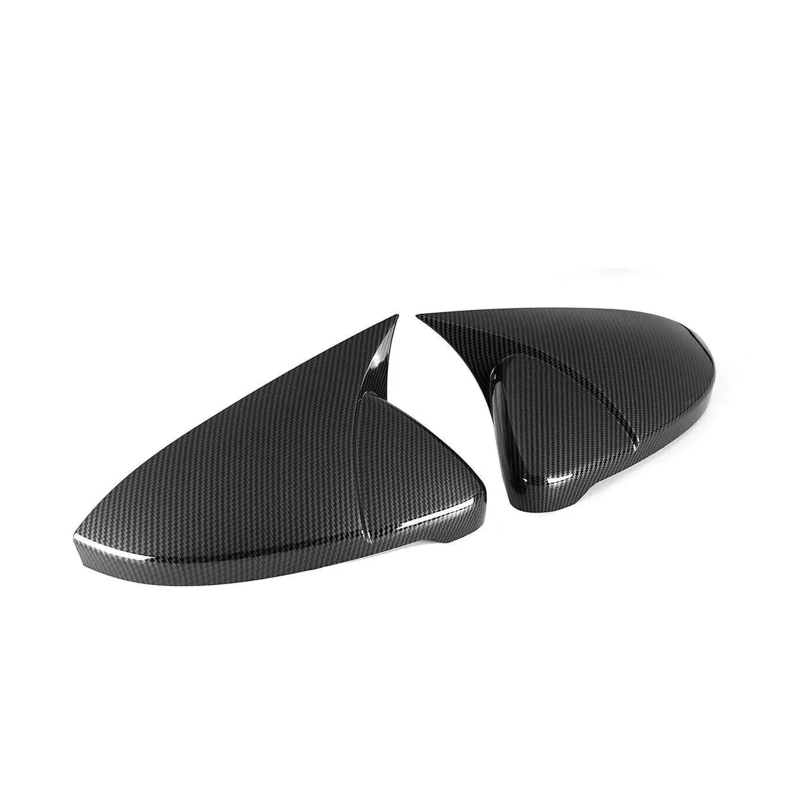 Kompatibel mit VW GOLF 7 MK7 MK7.5 R GTI 2014-2019, Auto-Rückspiegelabdeckung, Hornflügelkappe, Außentür-Rückspiegelgehäuse, Zieraufkleber(Carbon) von QYKNTXJM