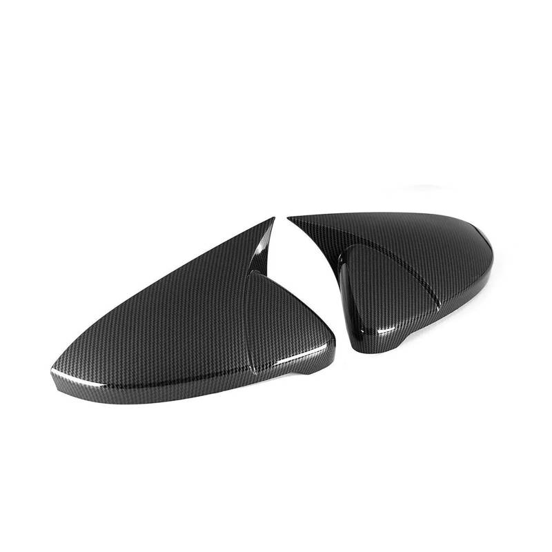 Kompatibel mit VW GOLF 7 MK7 MK7.5 R GTI 2014-2019, Auto-Rückspiegelabdeckung, Hornflügelkappe, Außentür-Rückspiegelgehäuse, Zieraufkleber(Carbon) von QYKNTXJM